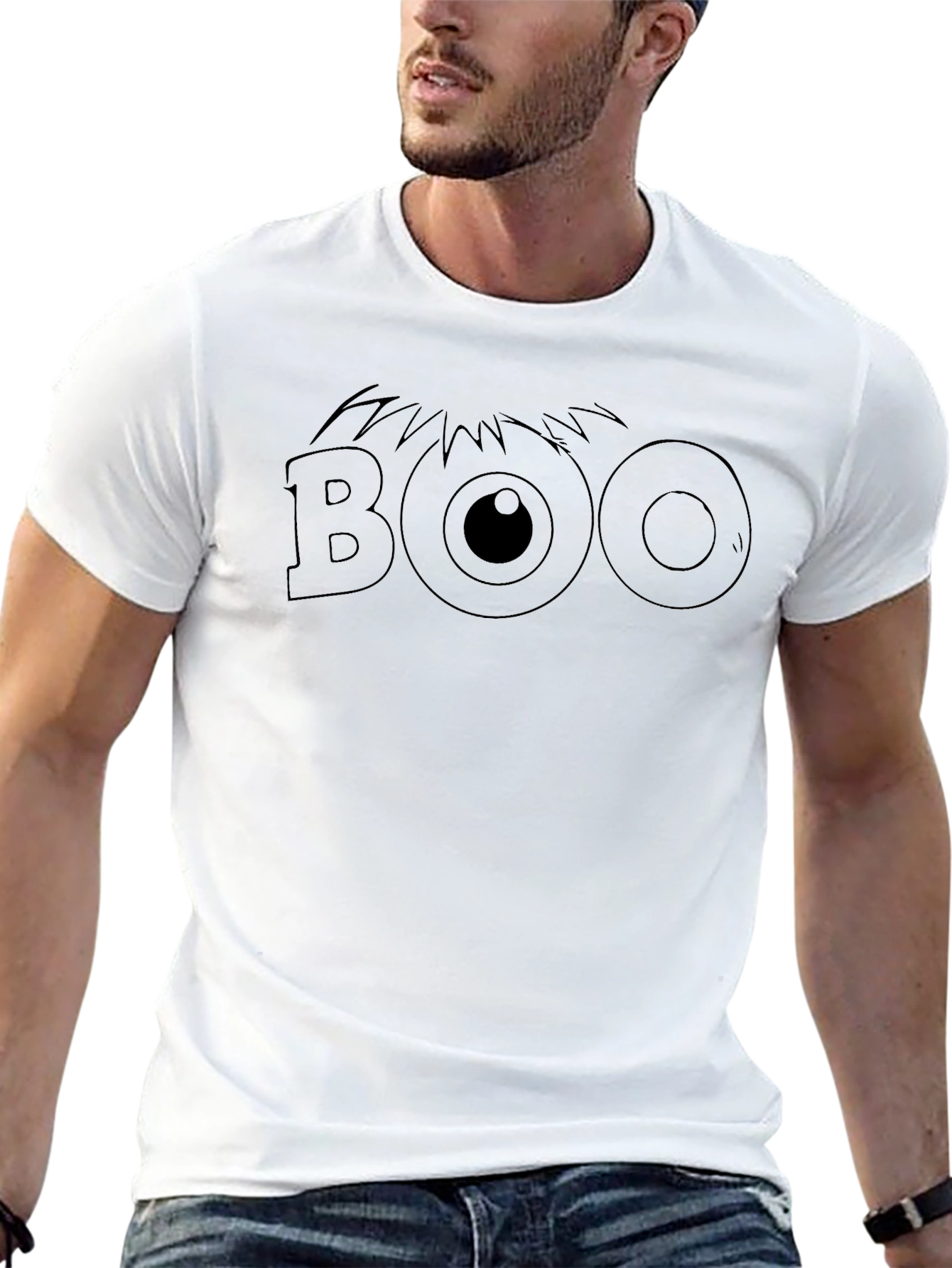Boo Monster Eye Graphic Tee - Halloween Apparel