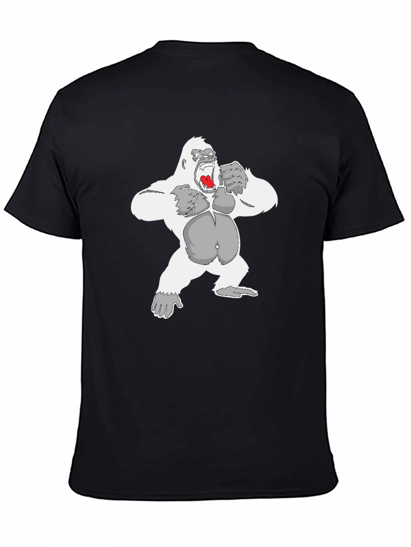 Gorilla Graphic Tee - Black Cotton Casual Wear