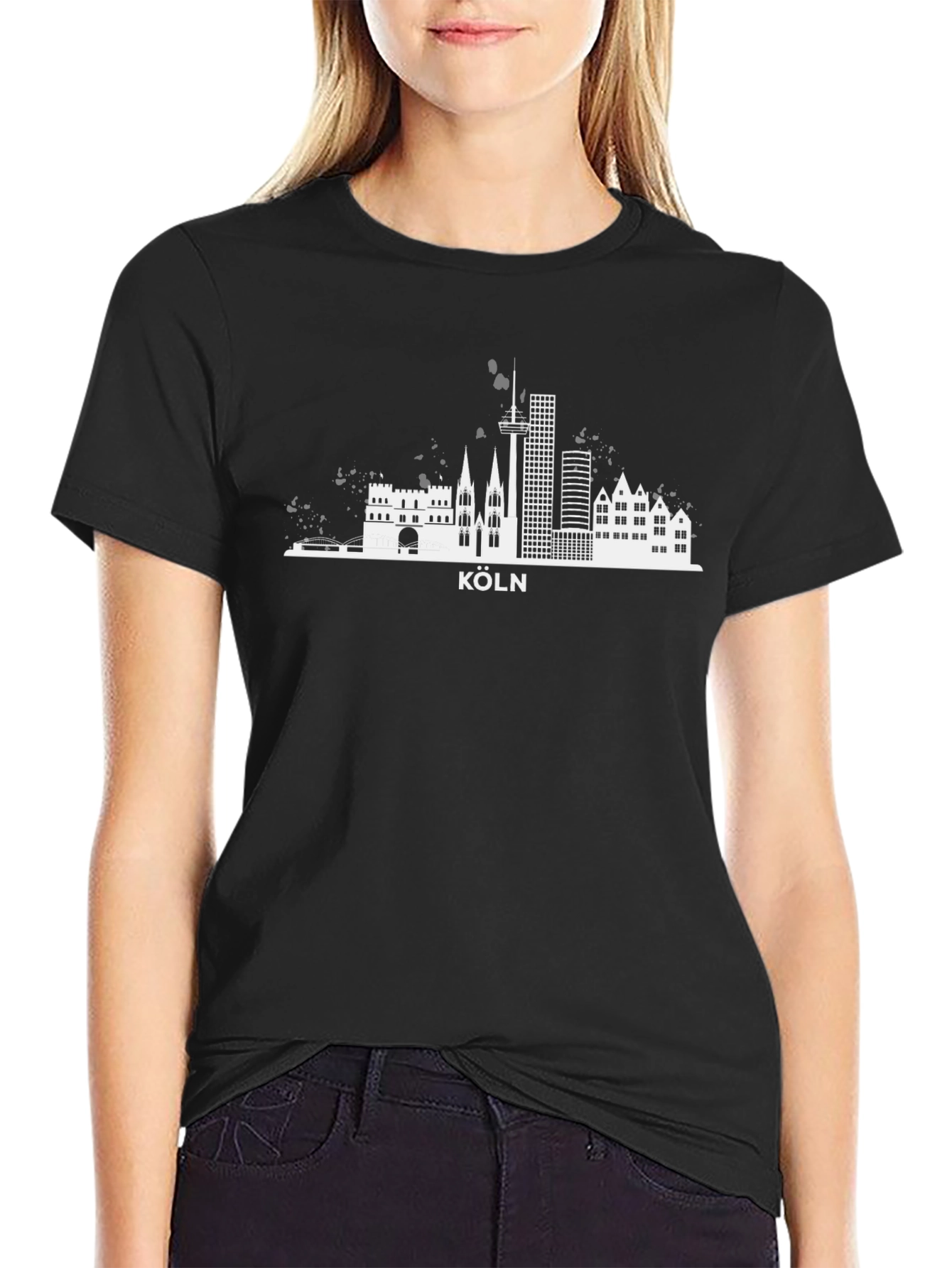 Cologne Skyline Black T-Shirt