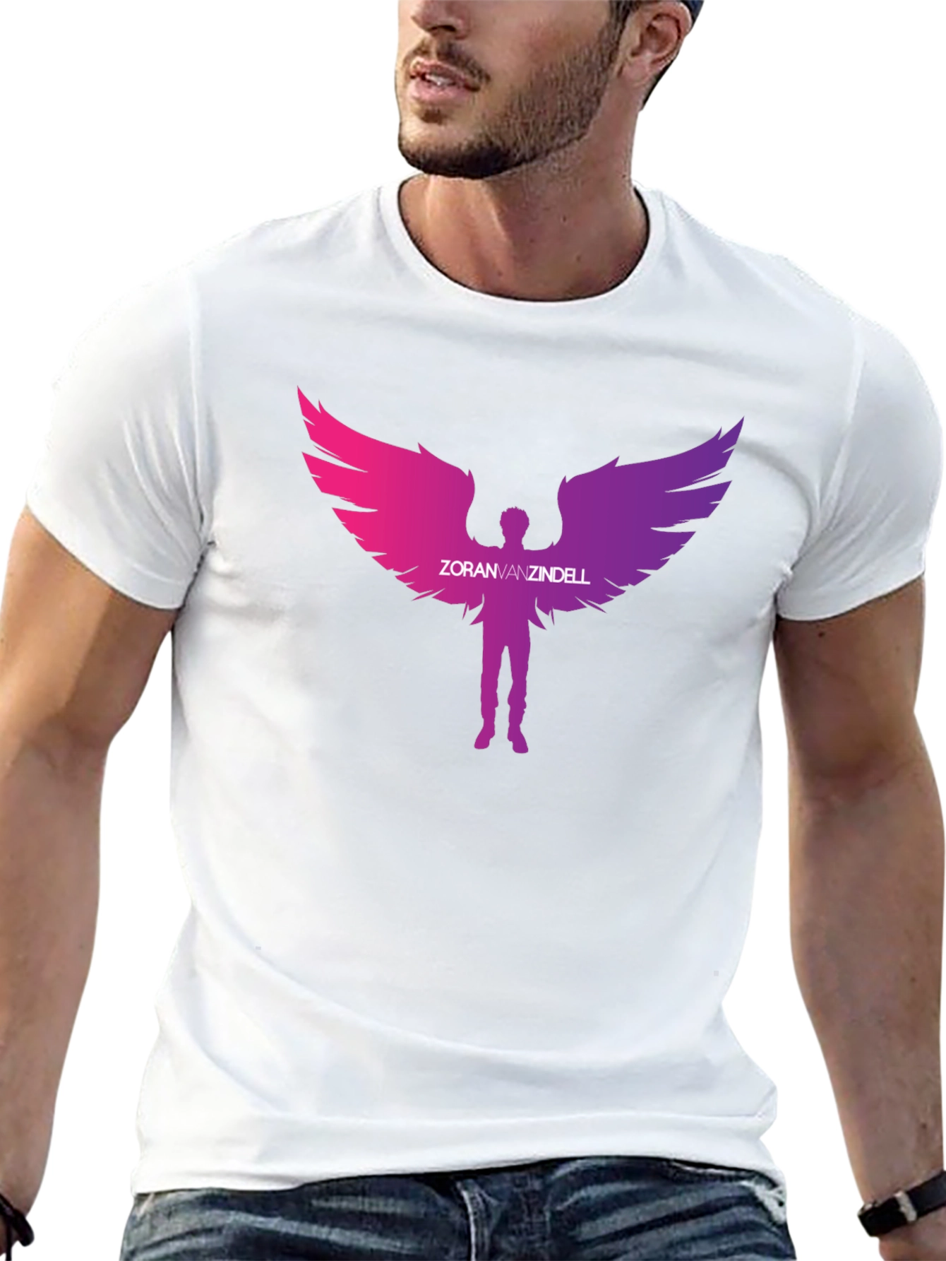 Zoran Vanzindell Angel Wings Black T-Shirt
