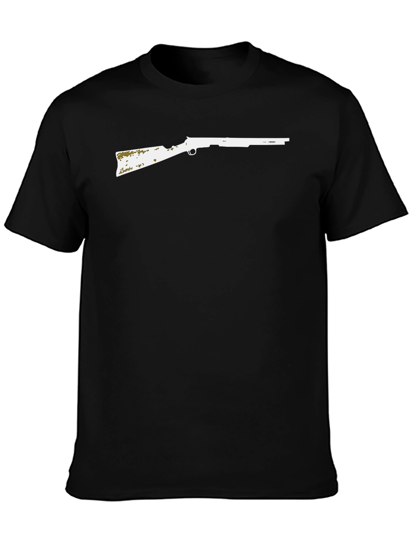 Rifle Graphic Tee - Black Crew Neck