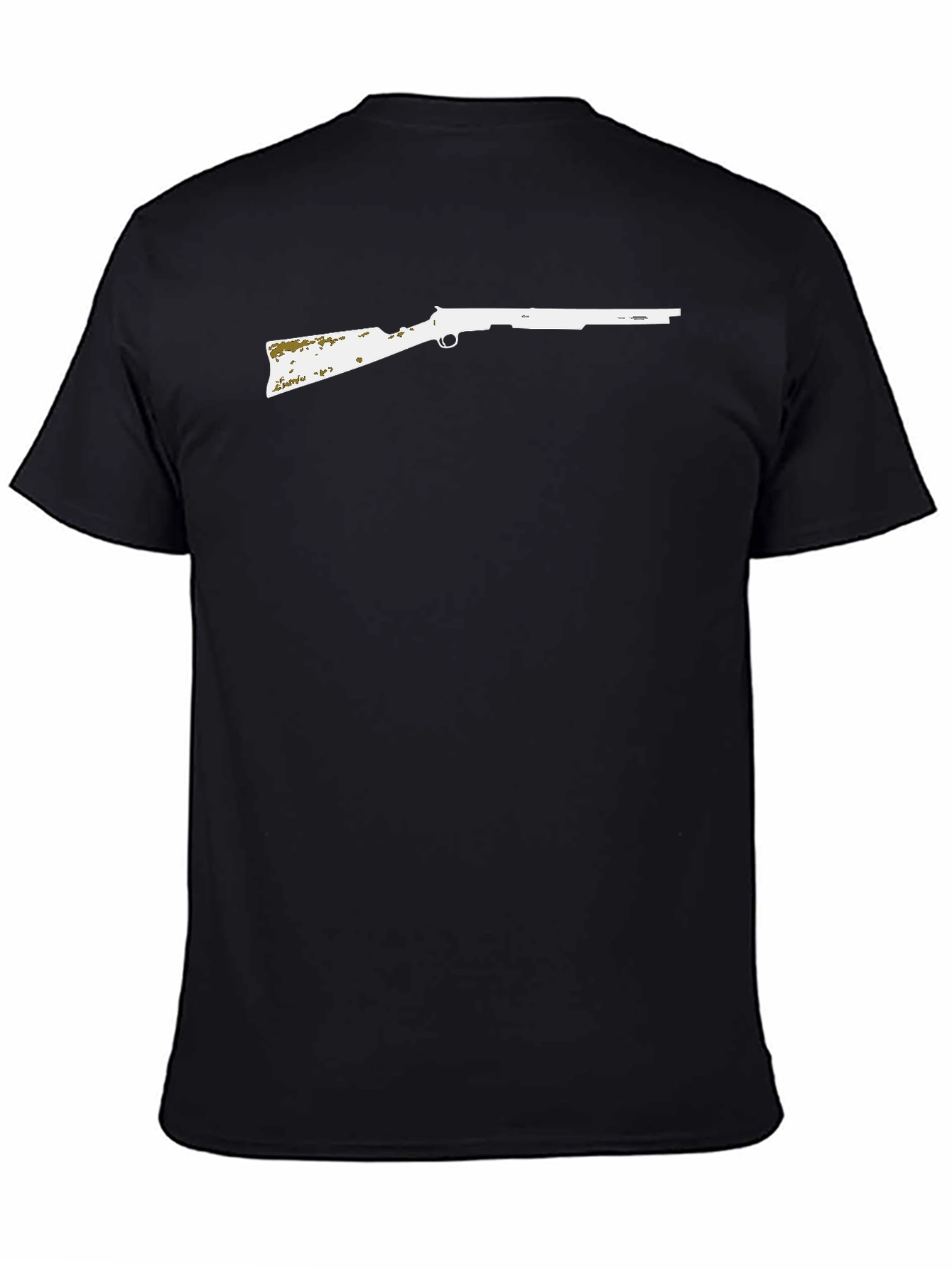 Rifle Graphic Tee - Black Crew Neck
