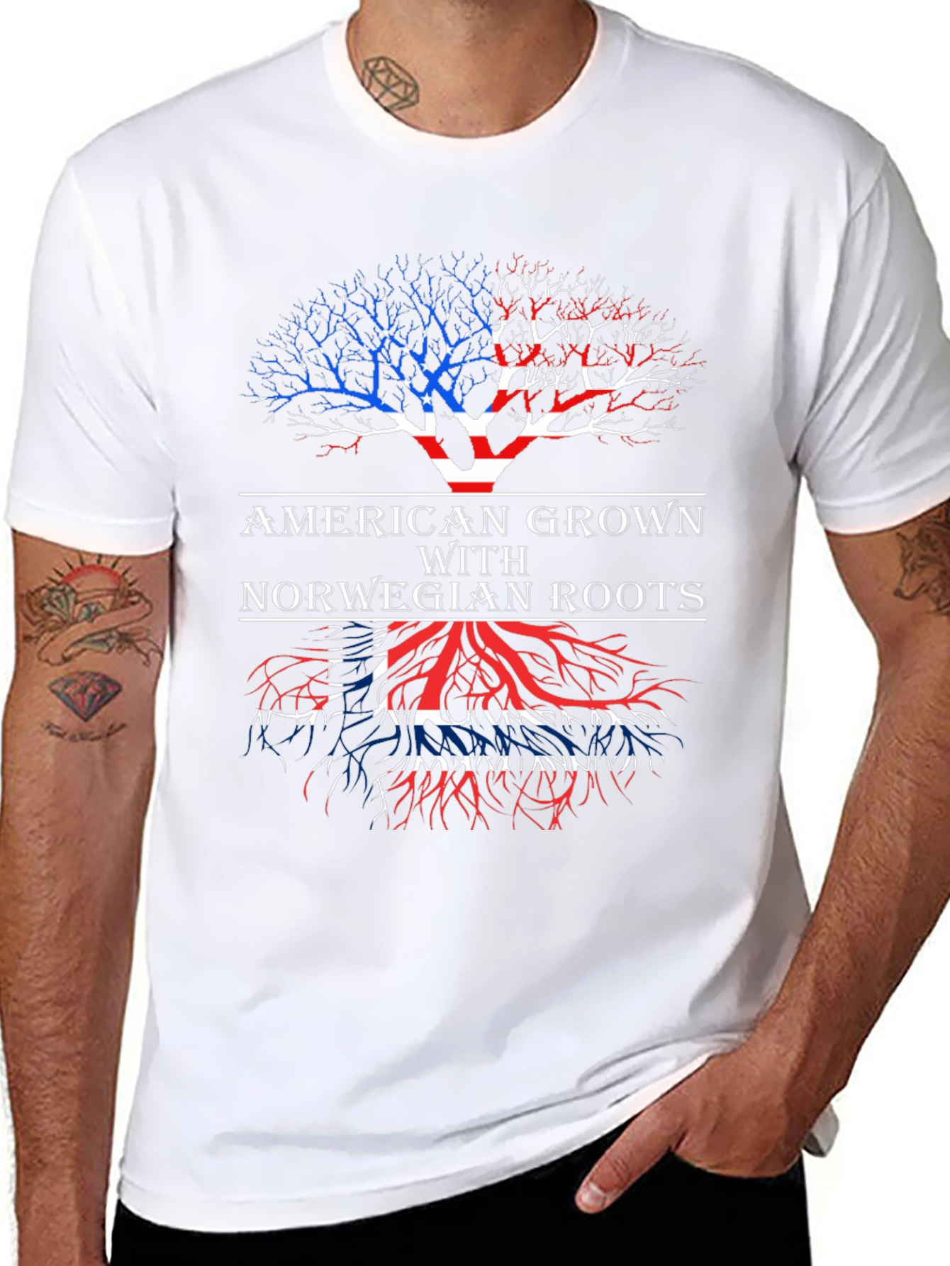 American Grown with Norwegian Roots T-Shirt
