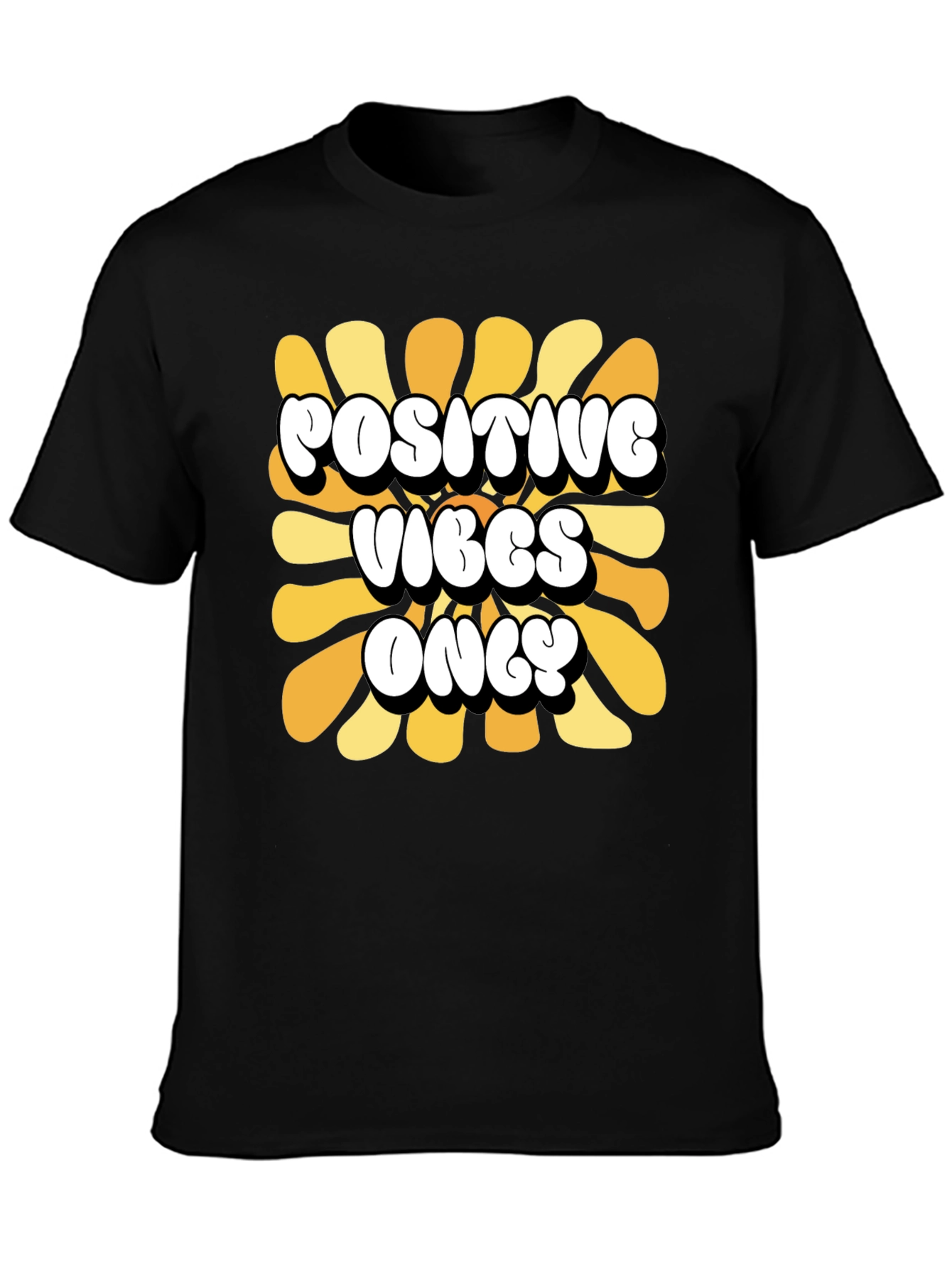Positive Vibes Only Retro Graphic Tee