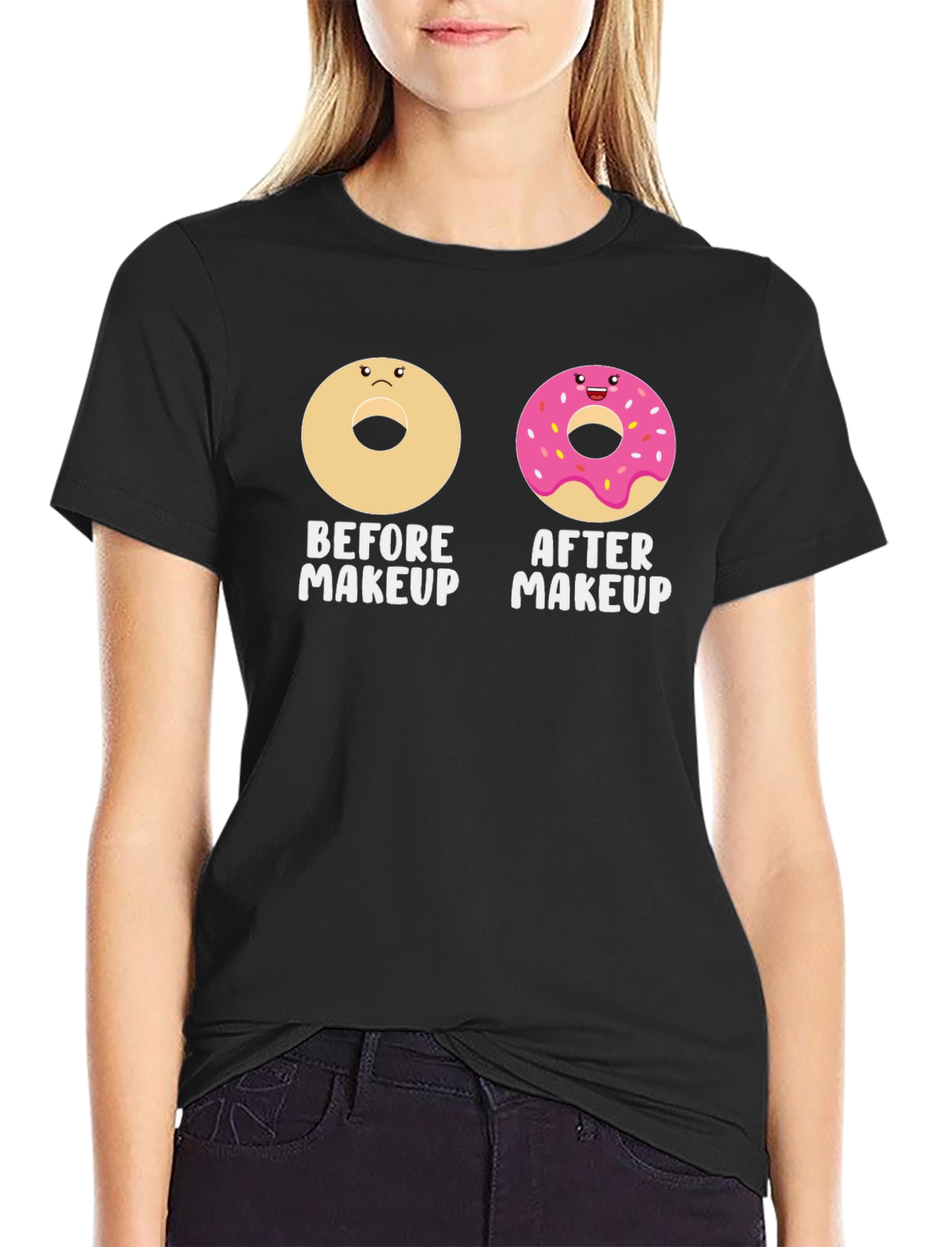 Funny Donut Makeup T-Shirt