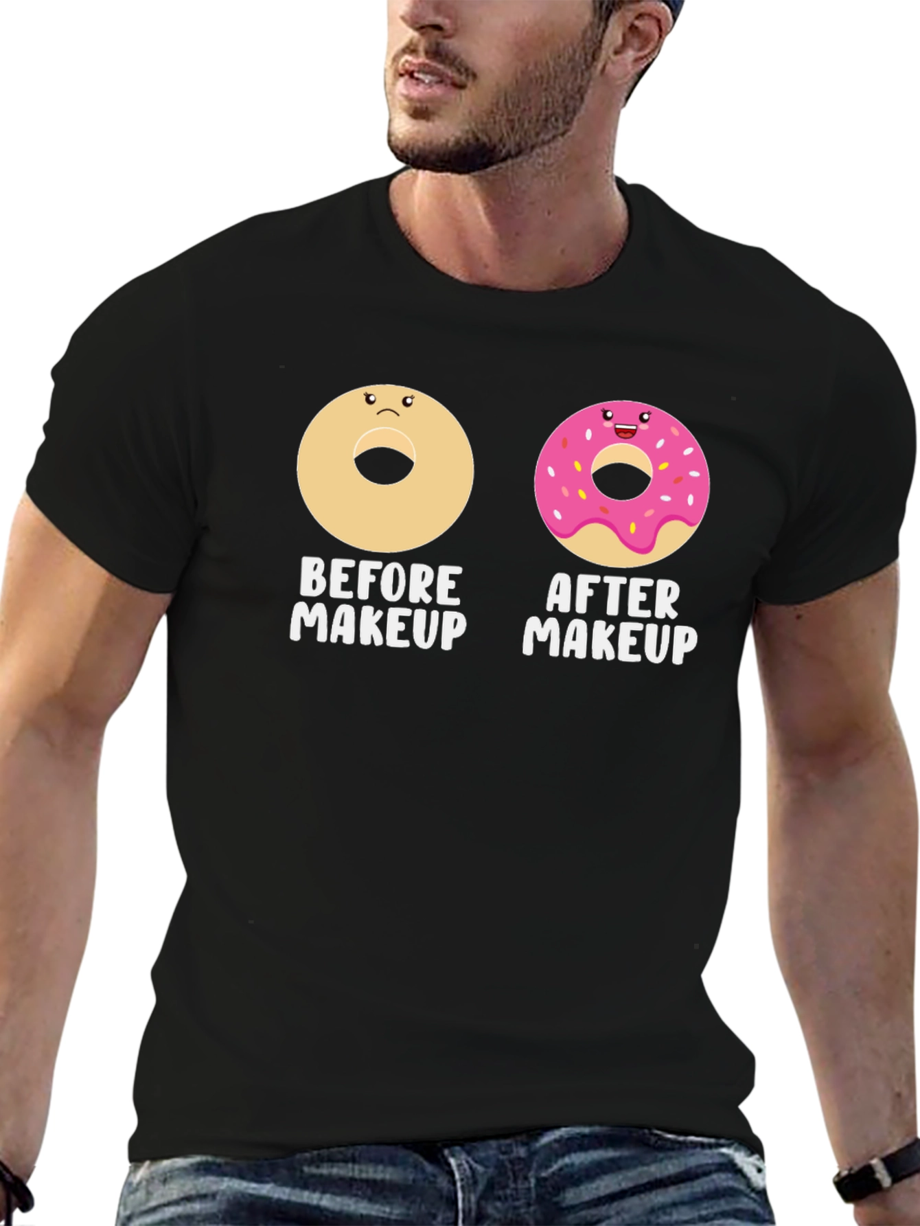Funny Donut Makeup T-Shirt