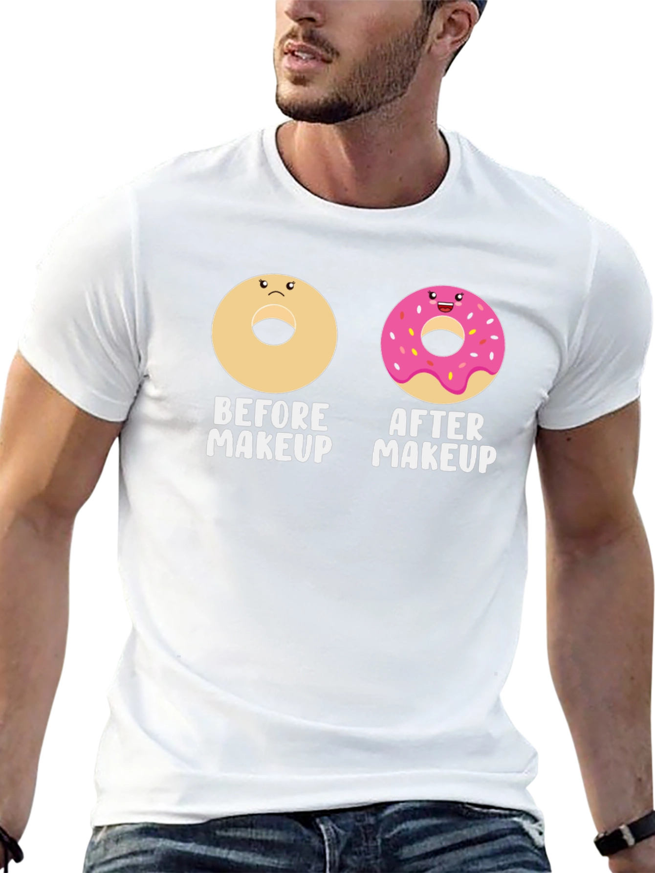 Funny Donut Makeup T-Shirt