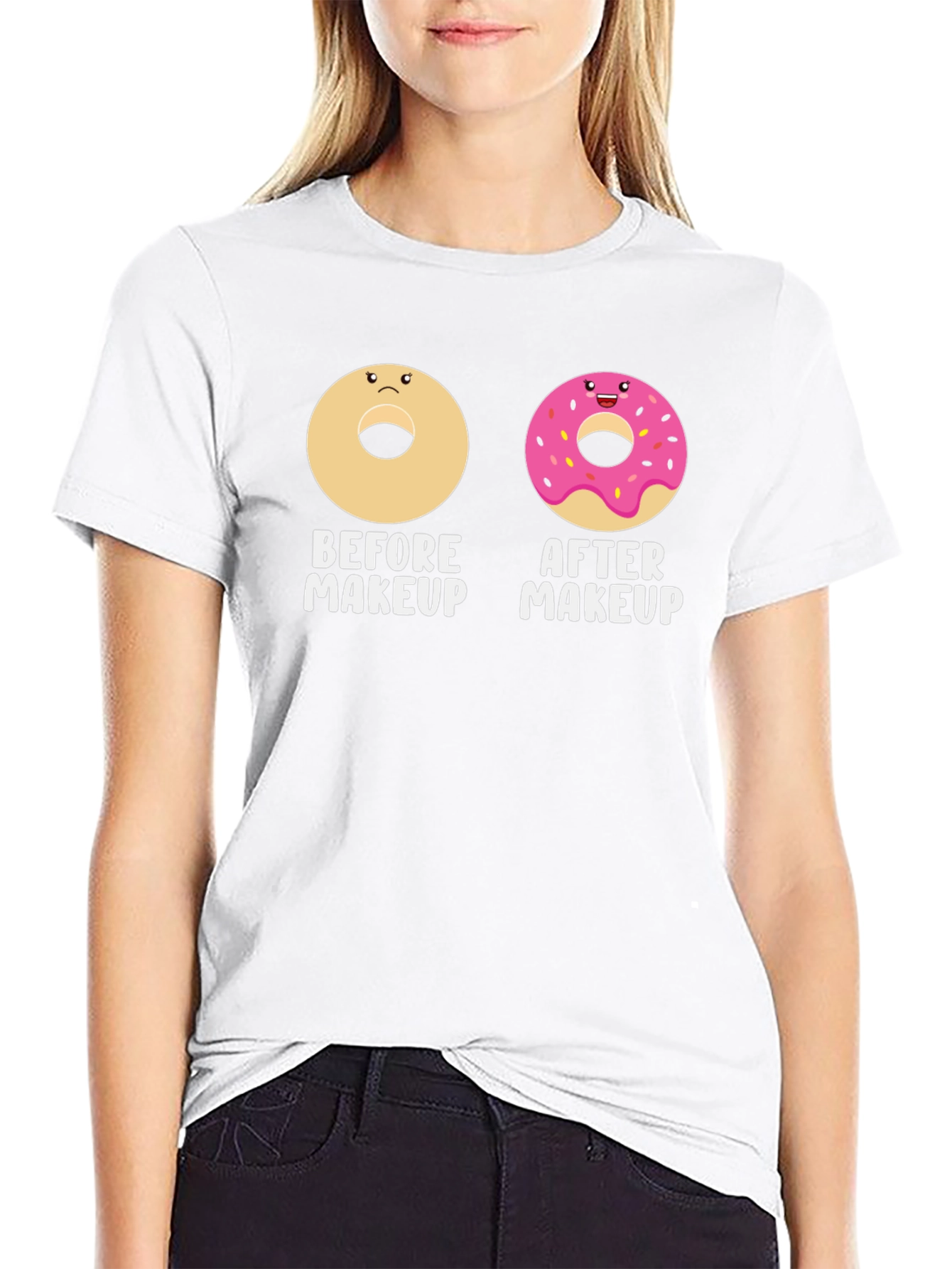 Funny Donut Makeup T-Shirt