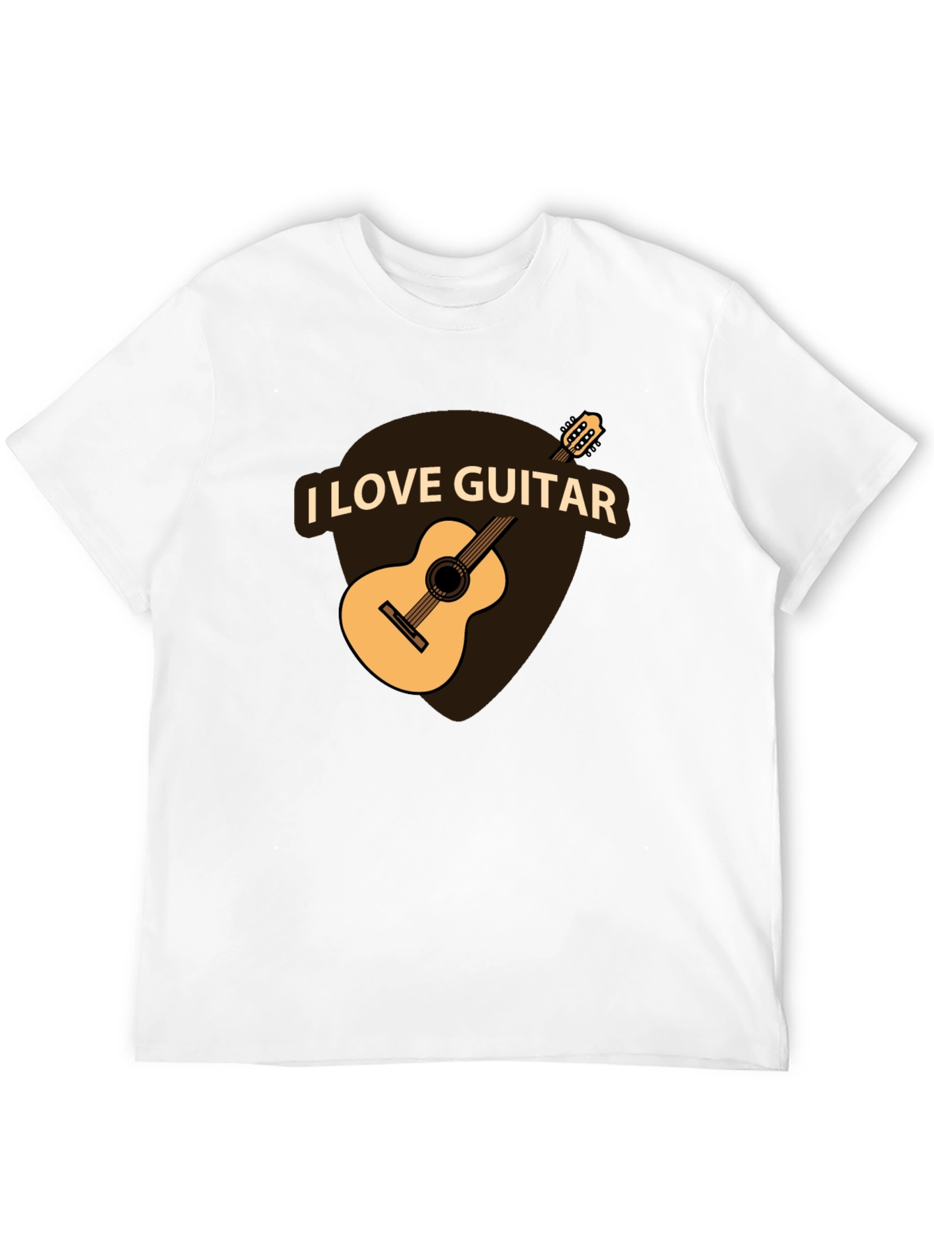 I Love Guitar Black T-Shirt - Musician Apparel