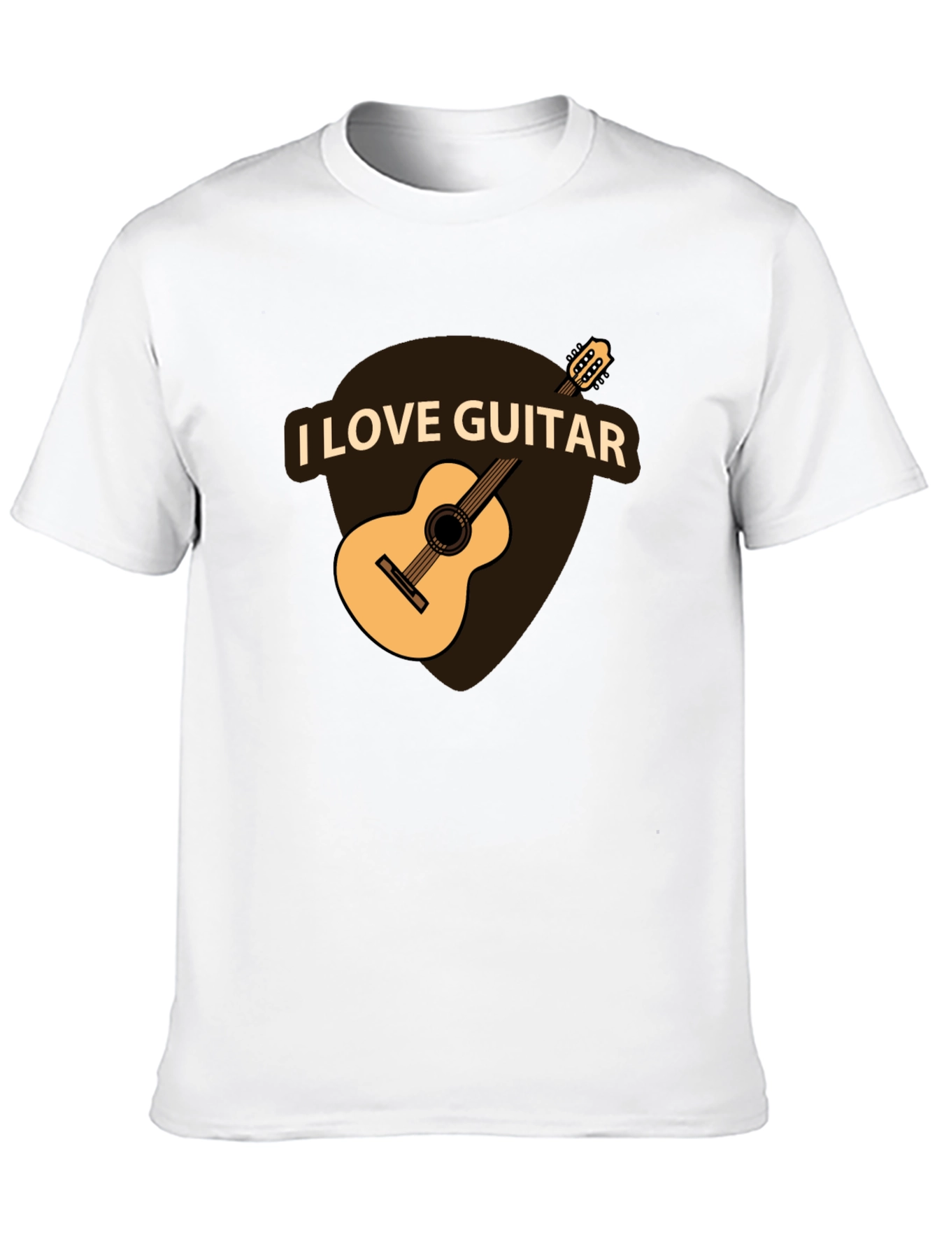 I Love Guitar Black T-Shirt - Musician Apparel