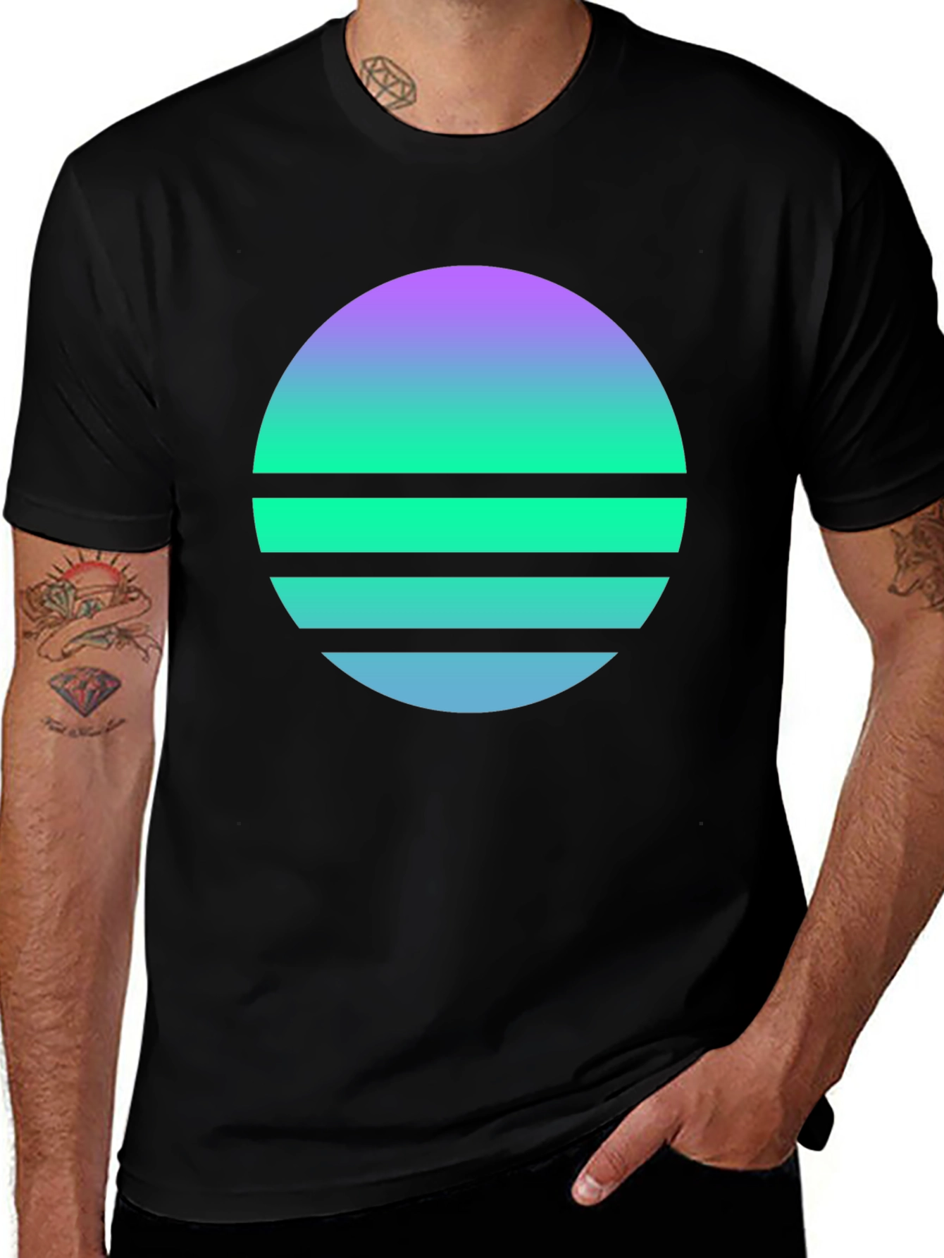 Retro Sunset Graphic Tee - Stylish Comfort