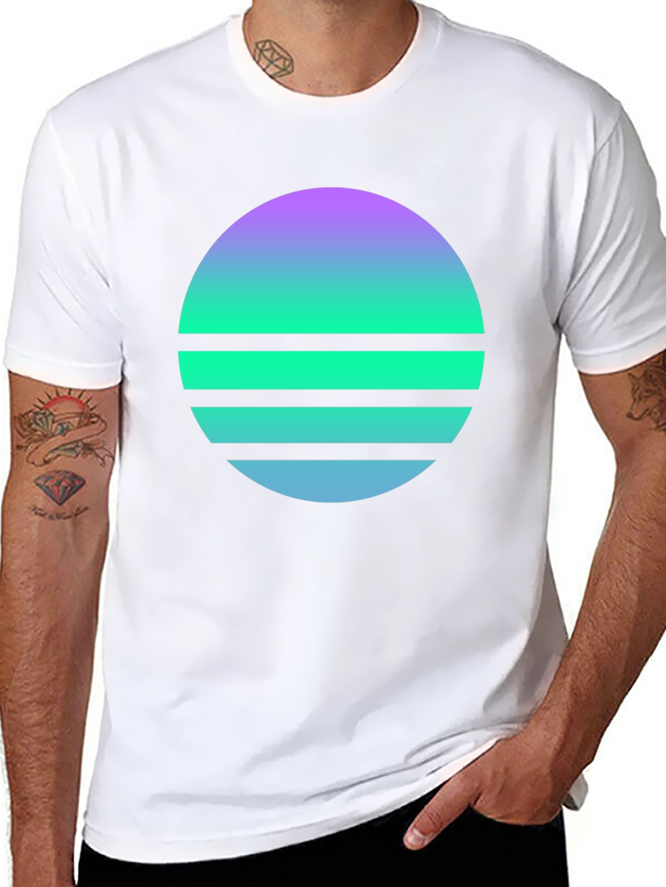 Retro Sunset Graphic Tee - Stylish Comfort