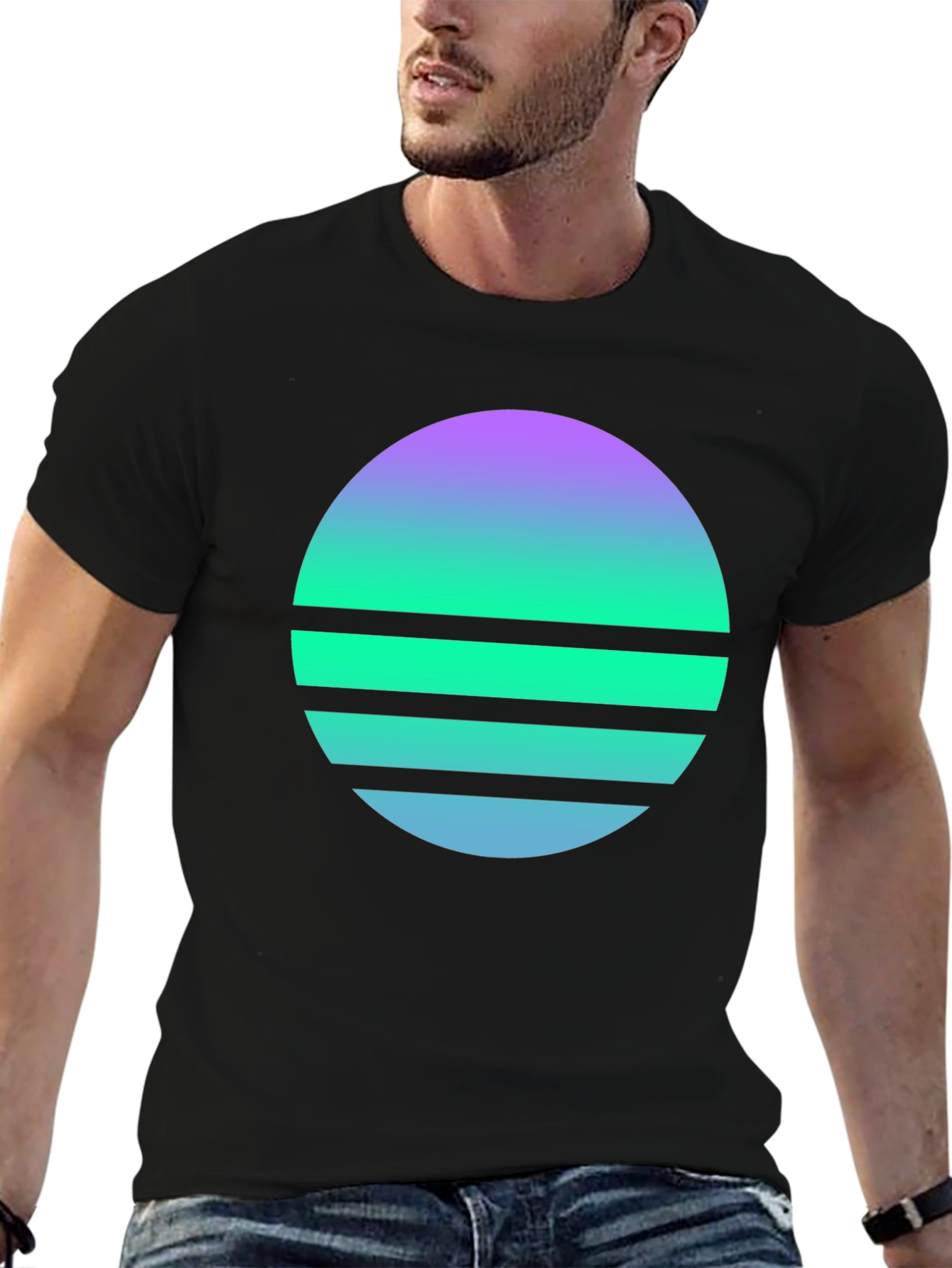 Retro Sunset Graphic Tee - Stylish Comfort