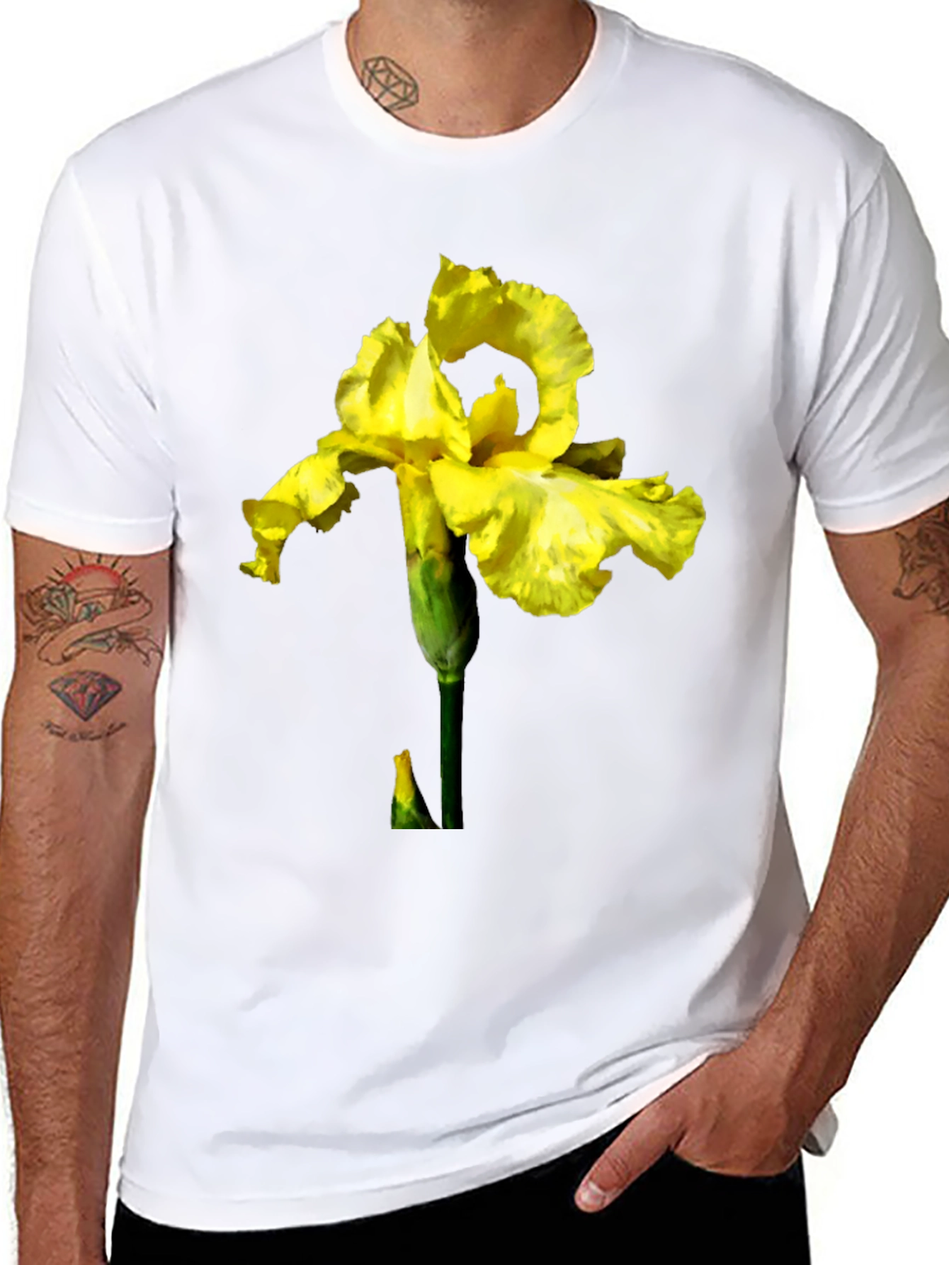 Yellow Iris Flower Graphic Tee