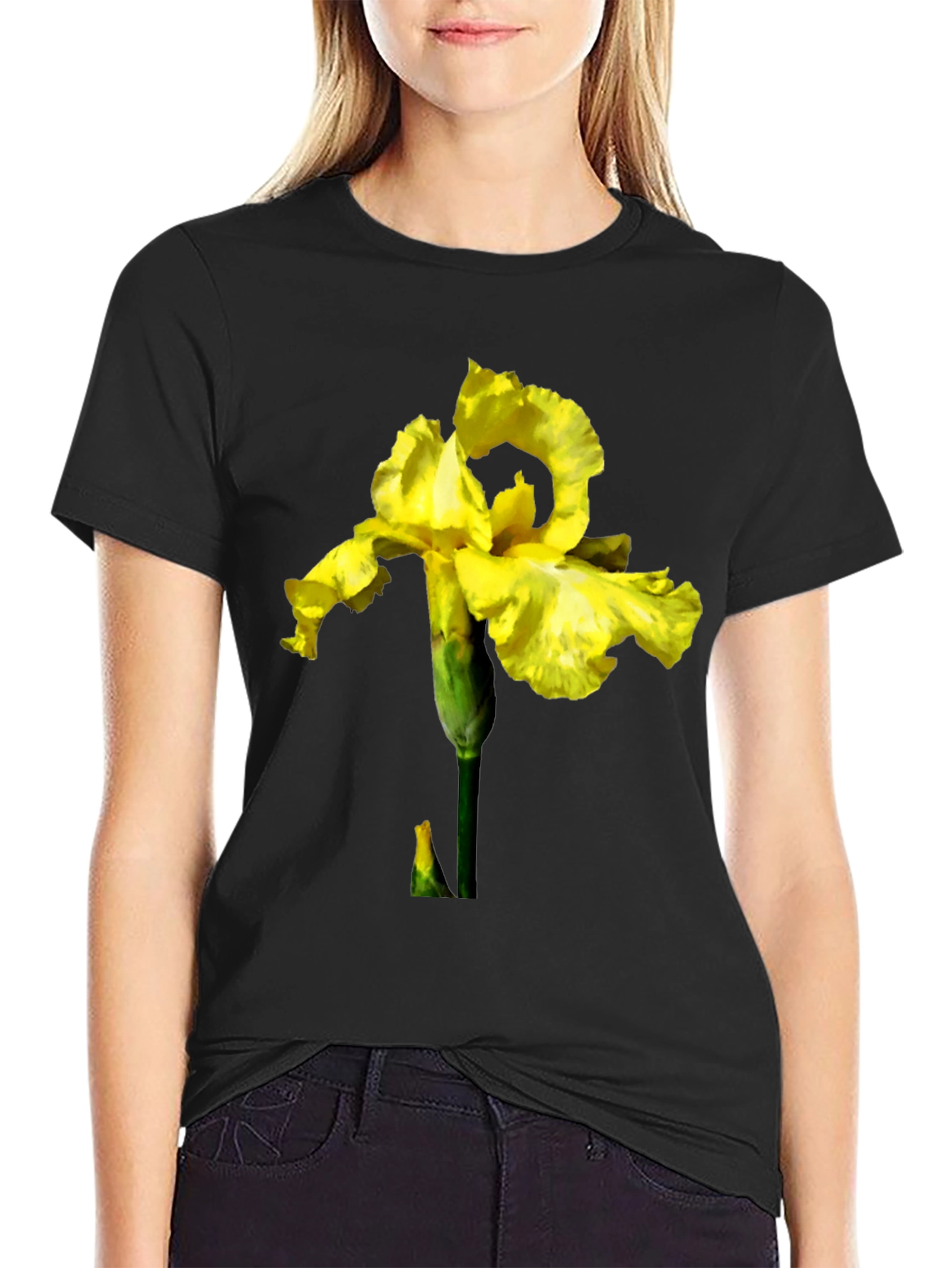 Yellow Iris Flower Graphic Tee