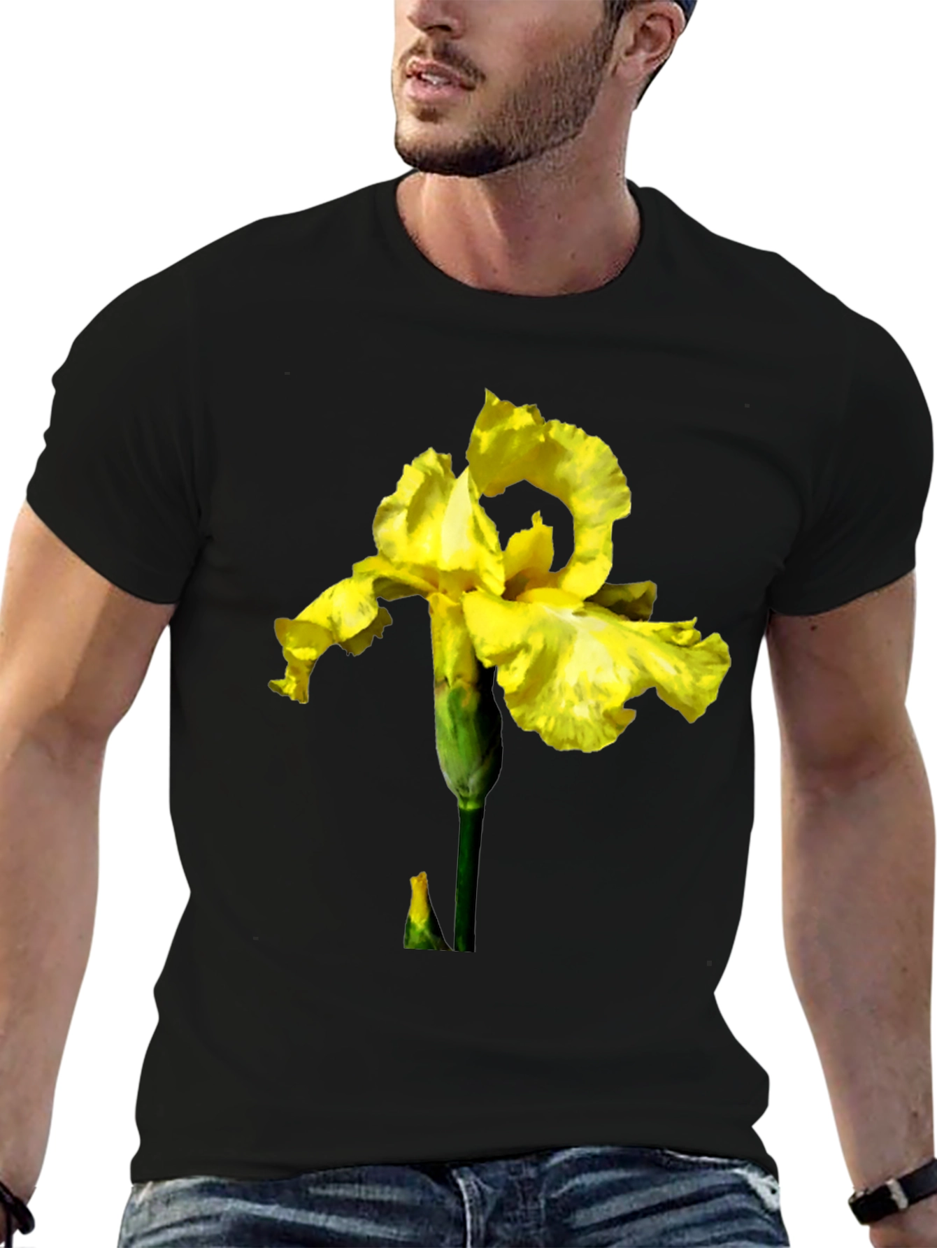 Yellow Iris Flower Graphic Tee