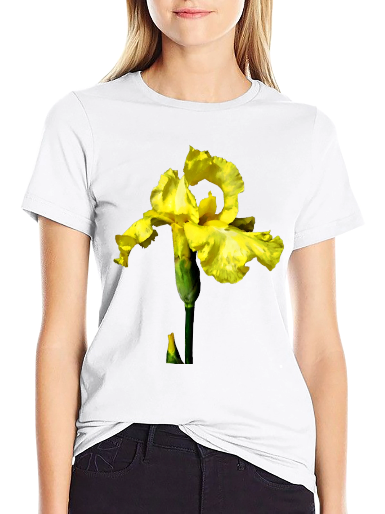 Yellow Iris Flower Graphic Tee