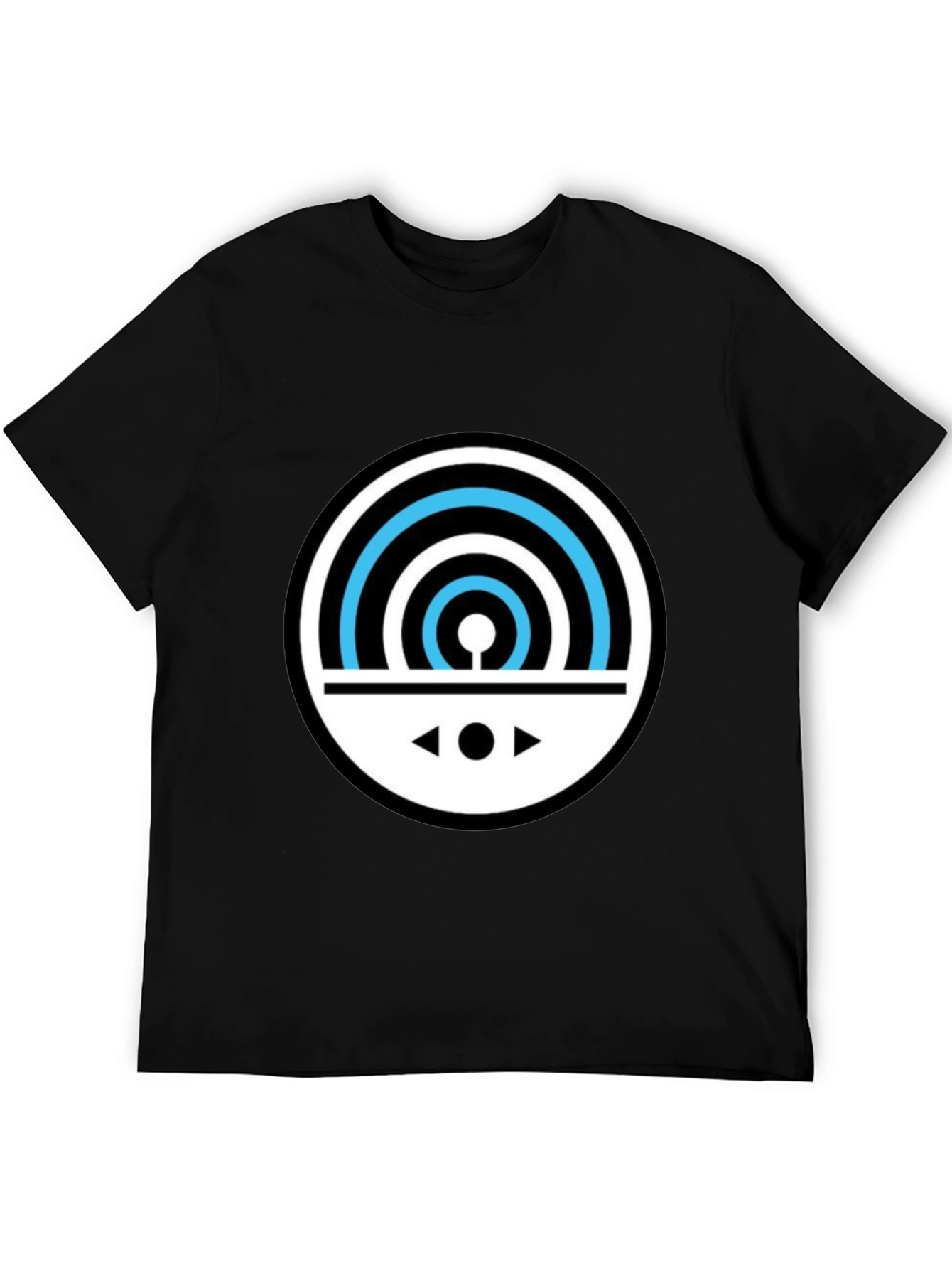 Graphic Black T-Shirt - Circular Design Modern Style