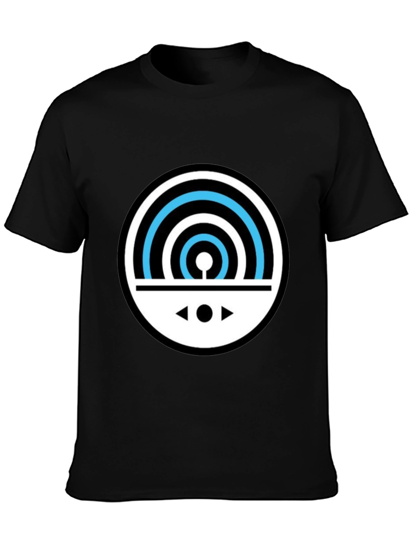 Graphic Black T-Shirt - Circular Design Modern Style