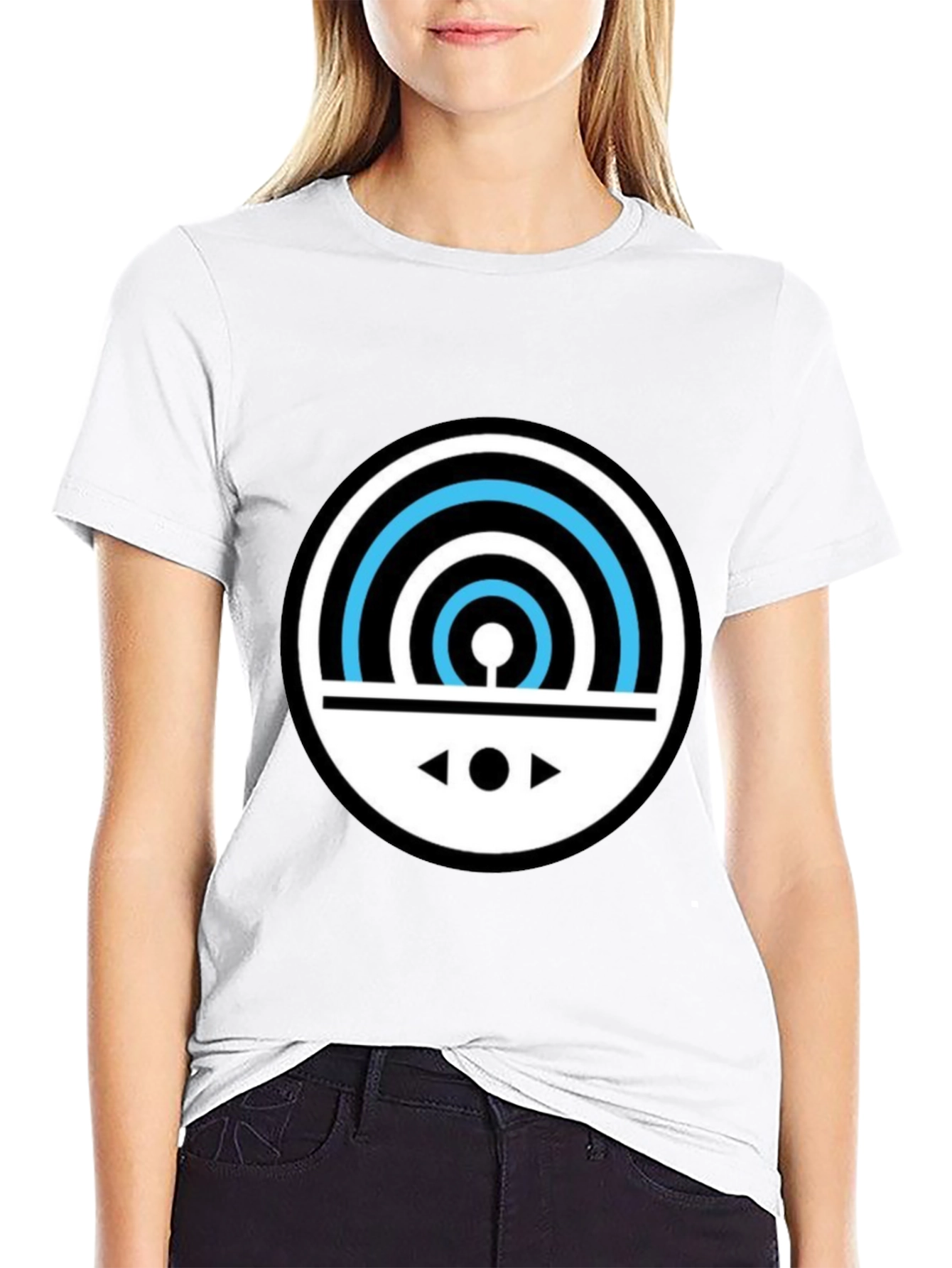 Graphic Black T-Shirt - Circular Design Modern Style
