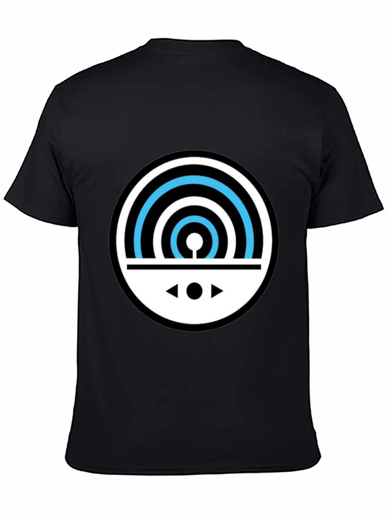 Graphic Black T-Shirt - Circular Design Modern Style