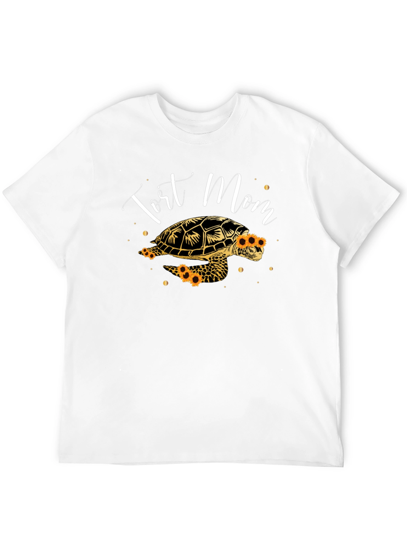 Tort Mom Sunflower Turtle Graphic Tee