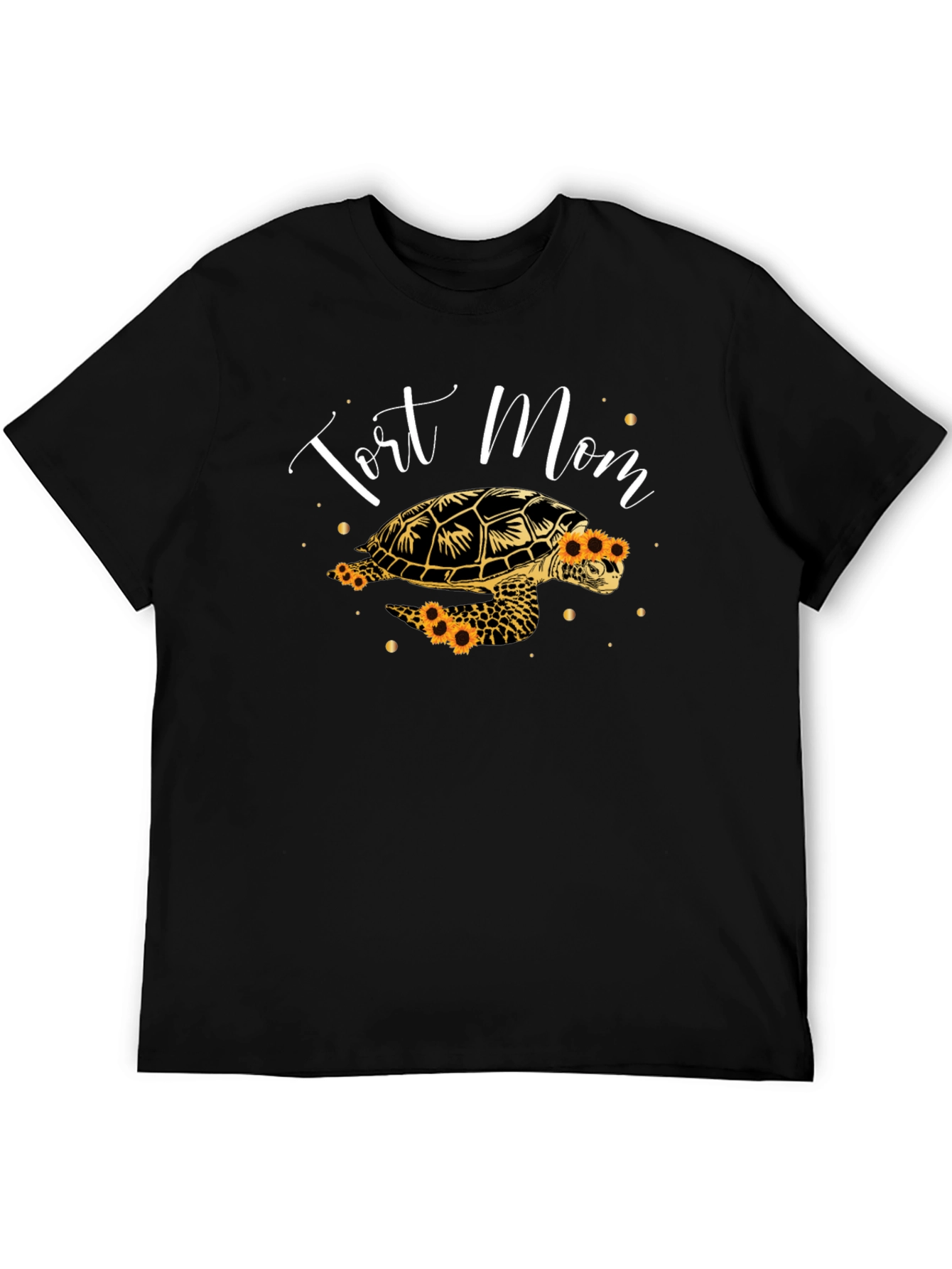 Tort Mom Sunflower Turtle Graphic Tee