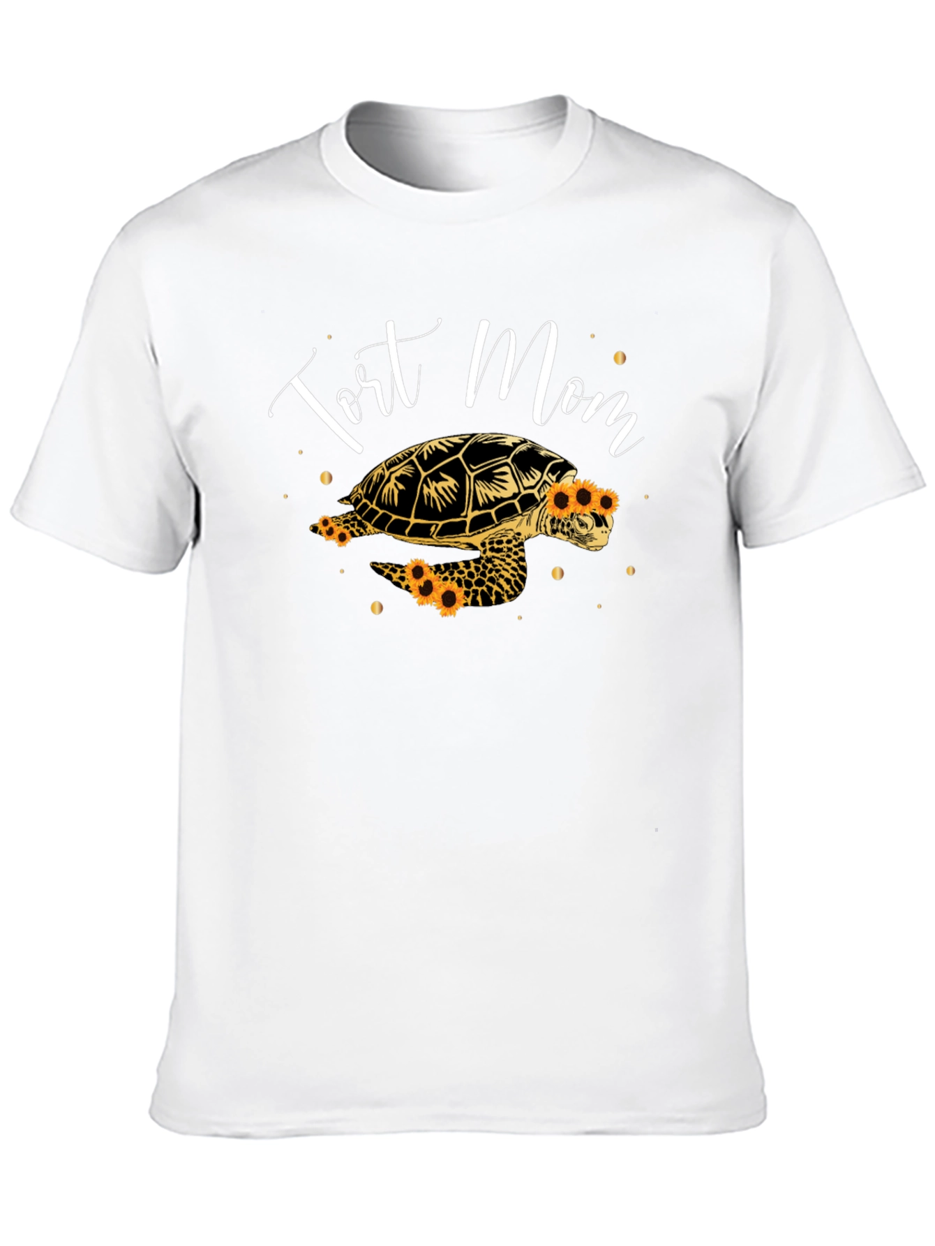 Tort Mom Sunflower Turtle Graphic Tee