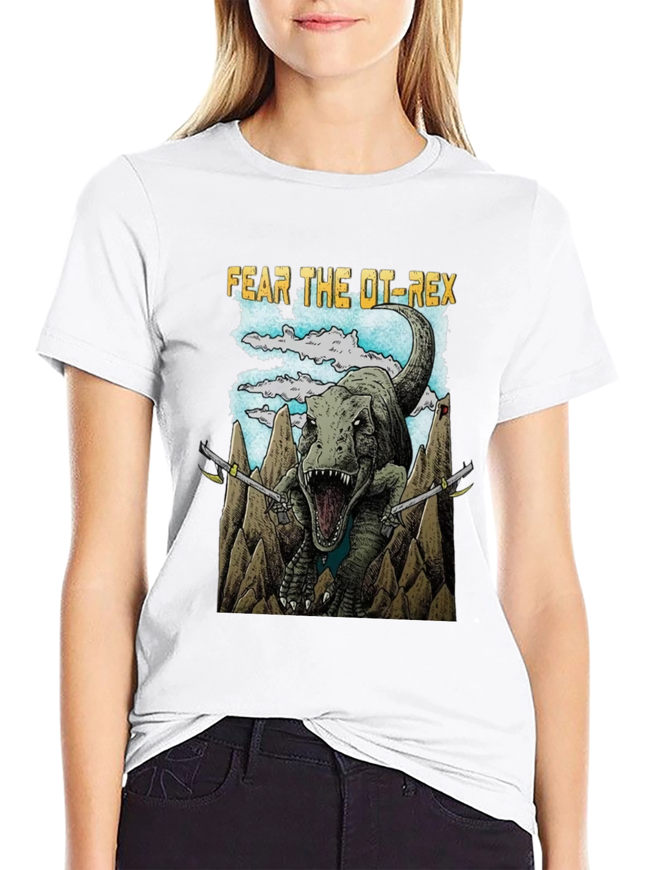 Fear The OT-Rex Dinosaur Graphic T-Shirt