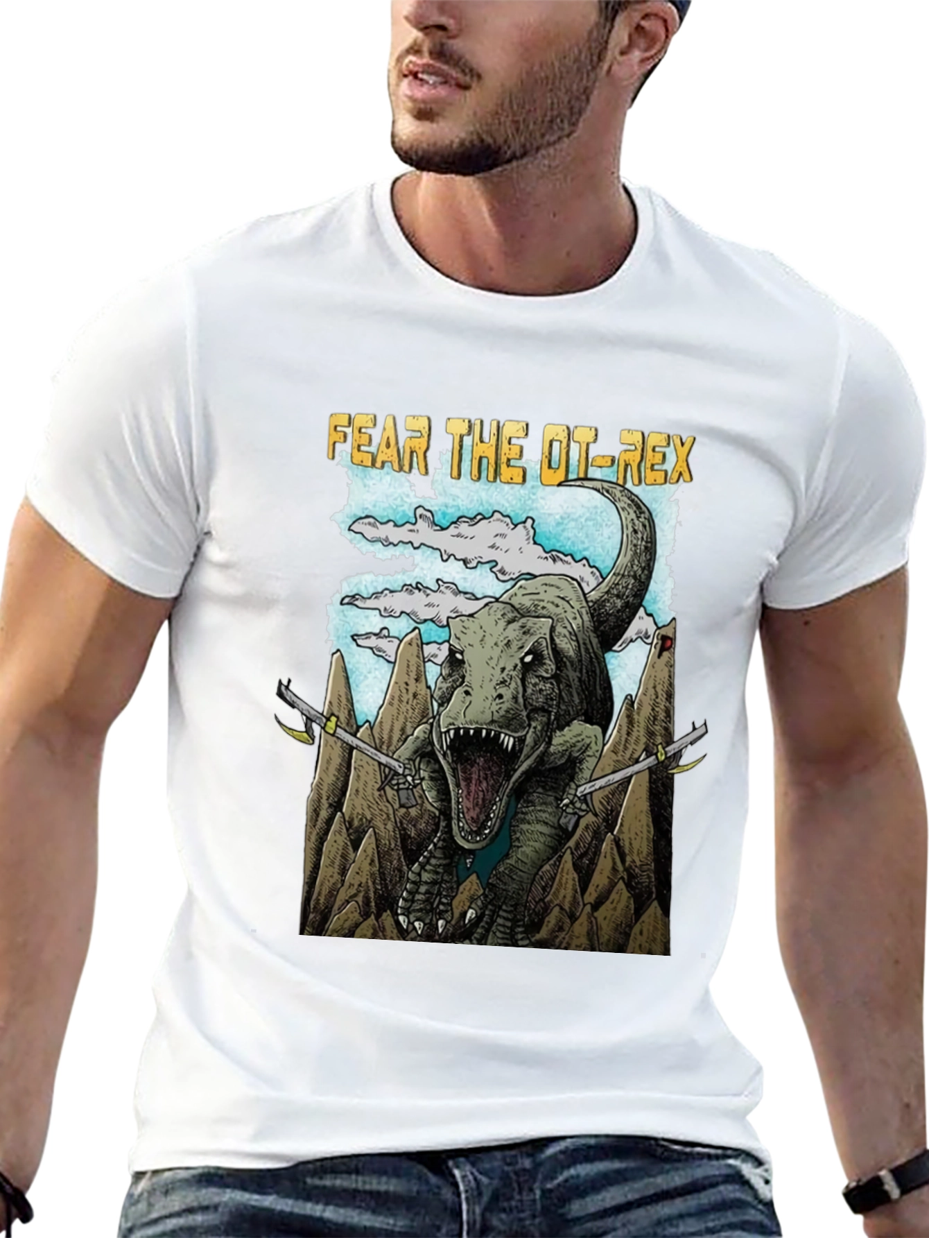 Fear The OT-Rex Dinosaur Graphic T-Shirt