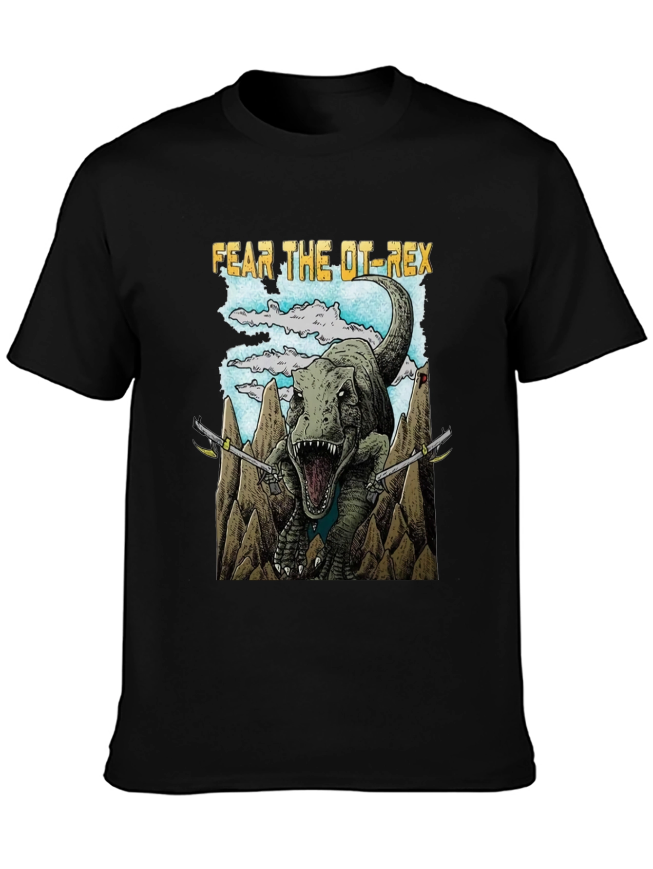 Fear The OT-Rex Dinosaur Graphic T-Shirt