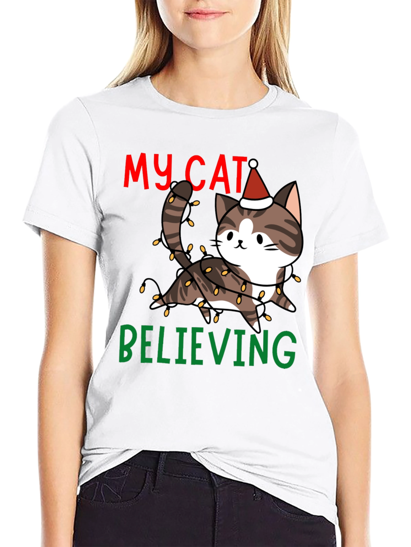 My Cat Believing Christmas T-Shirt