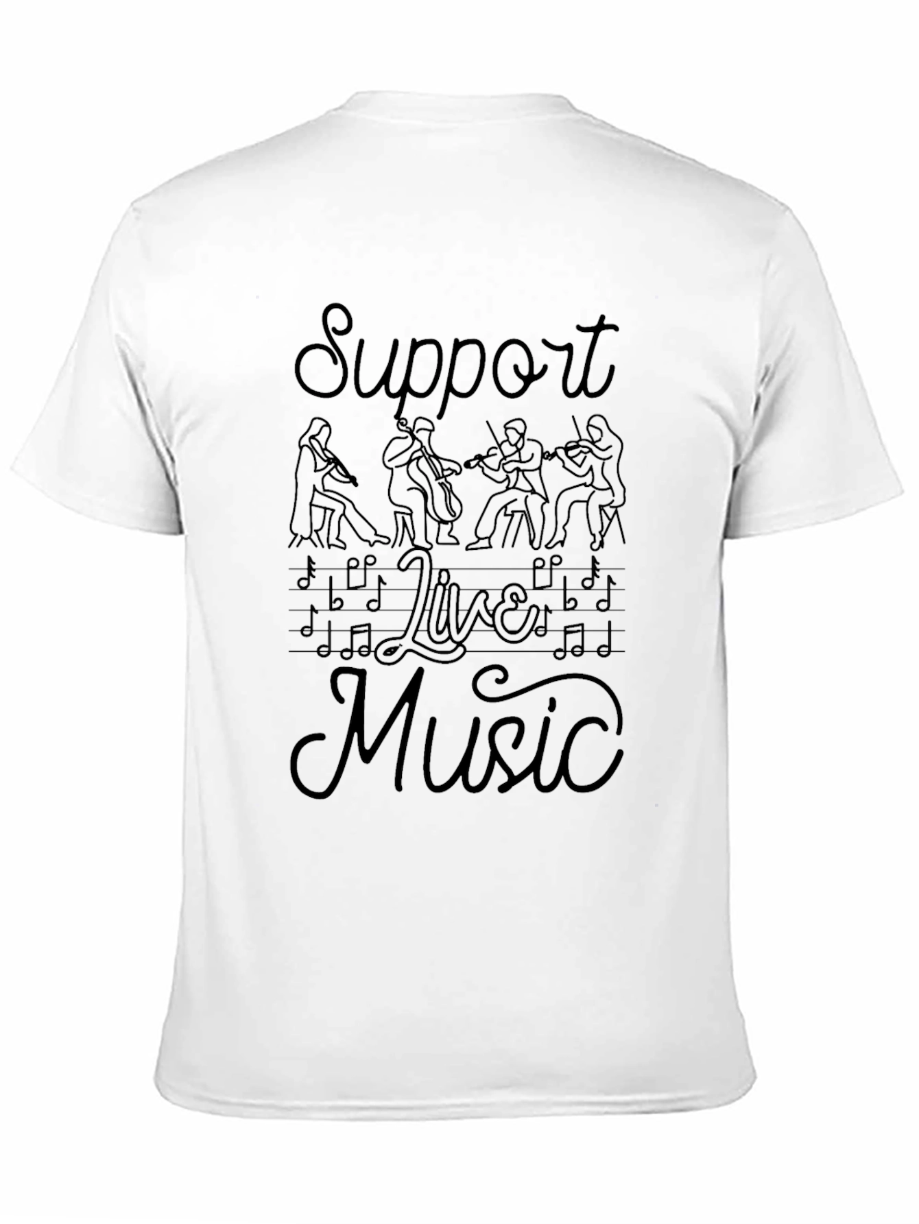 Support Live Music Crew Neck T-Shirt