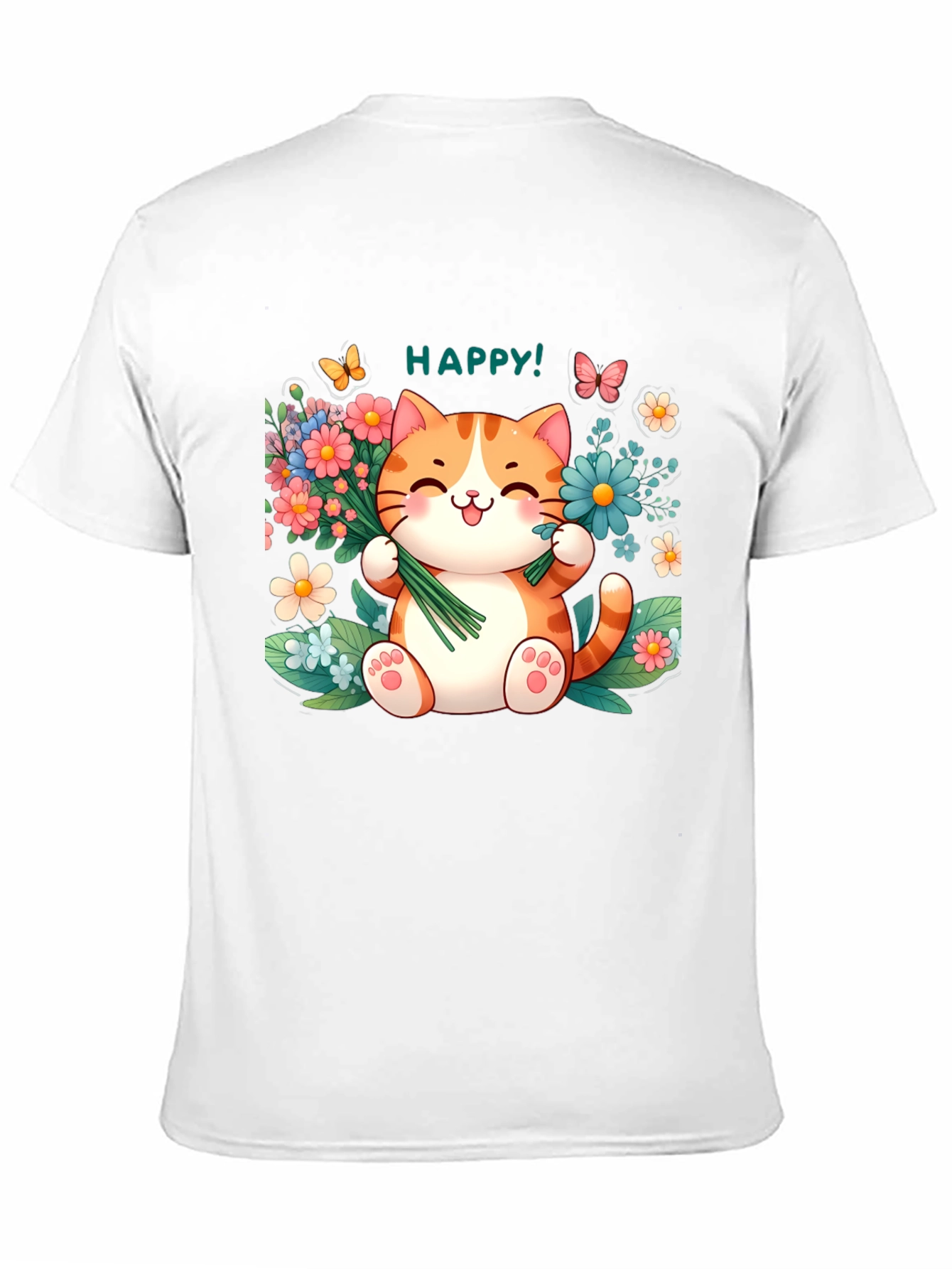 Happy Cat Graphic T-Shirt