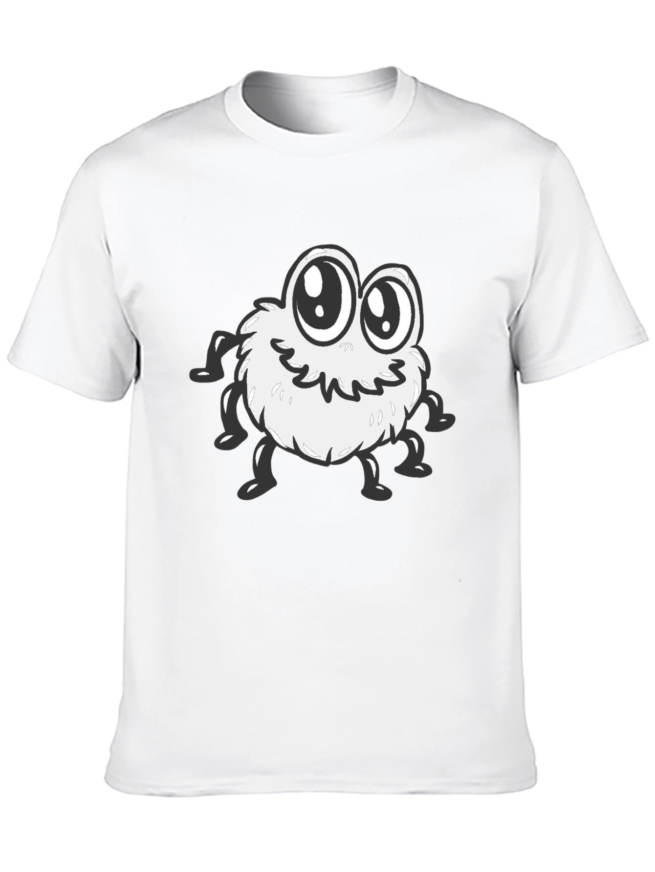 Cute Monster Graphic Tee - Black Cotton Blend Shirt