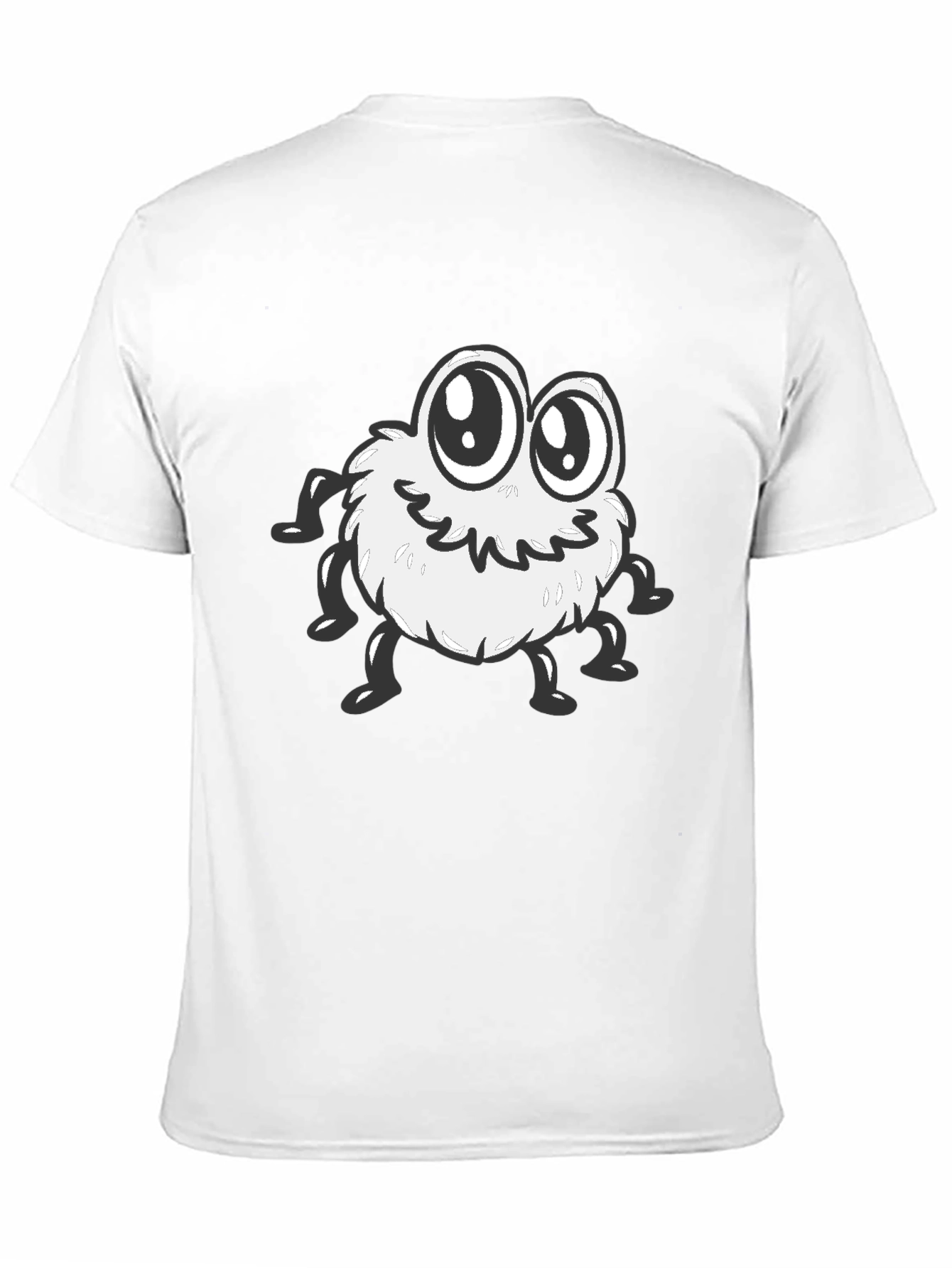Cute Monster Graphic Tee - Black Cotton Blend Shirt