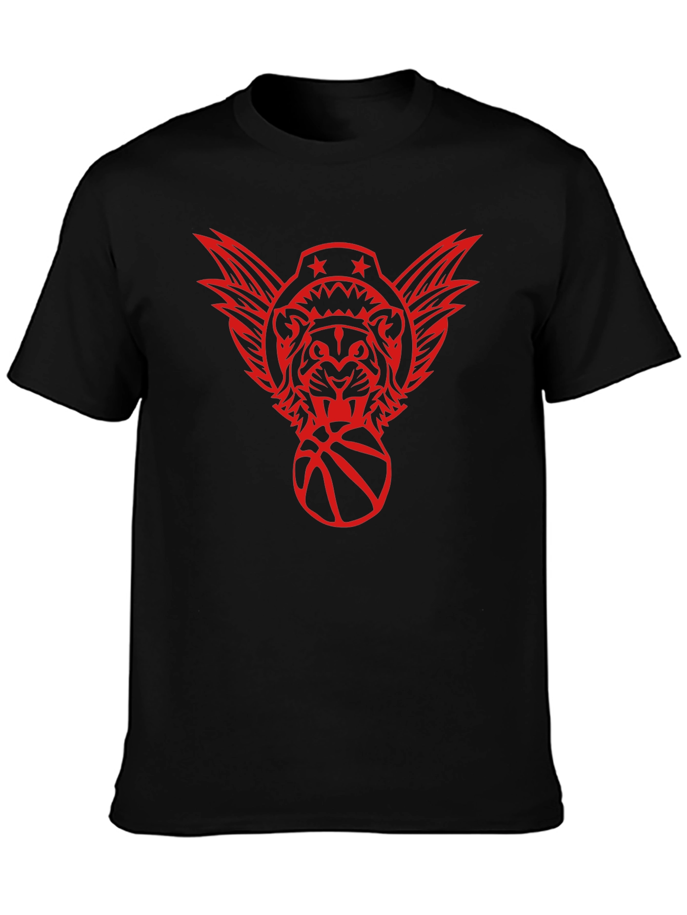 Graphic Print Tee - Tiger Basketball Design