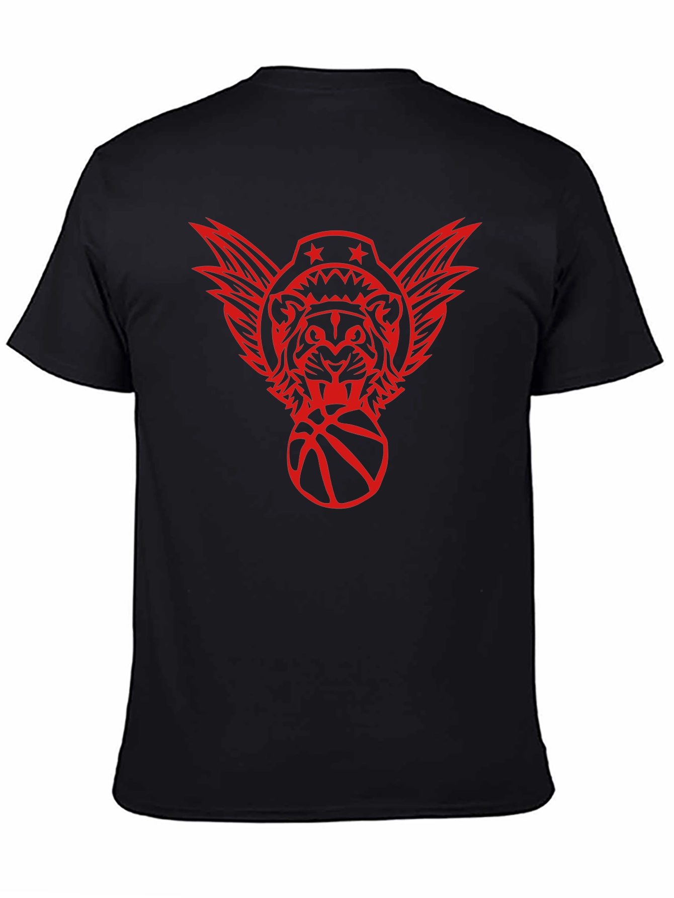 Graphic Print Tee - Tiger Basketball Design