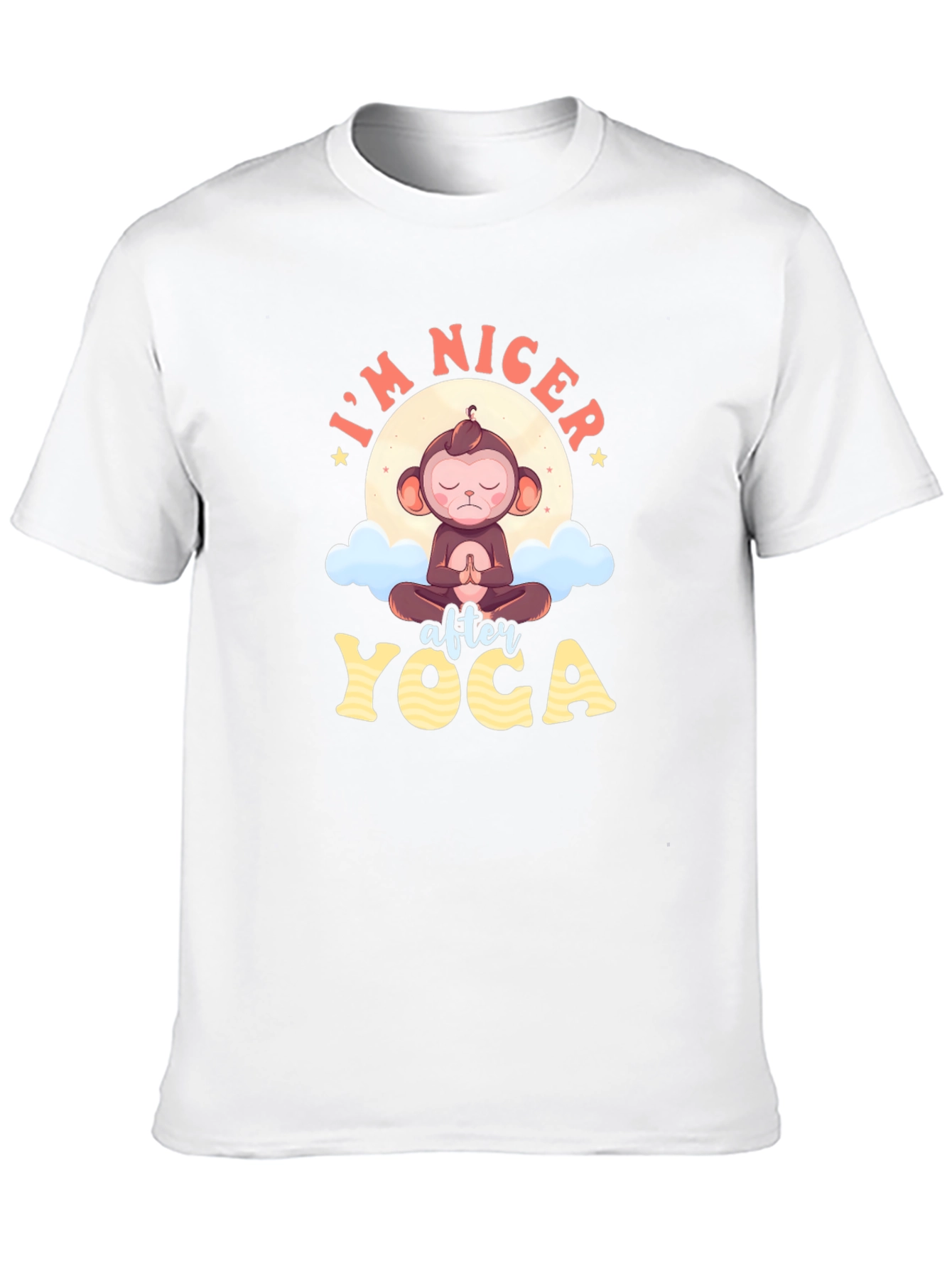 Yoga Monkey Graphic Tee - Mens Black T-Shirt
