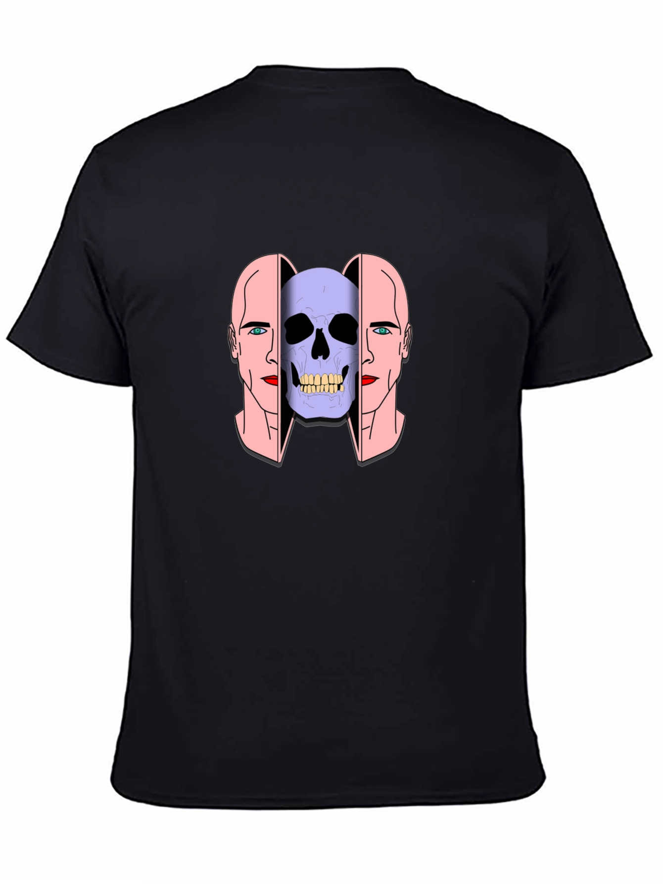 Skull Head Graphic Tee - Unisex Black T-Shirt