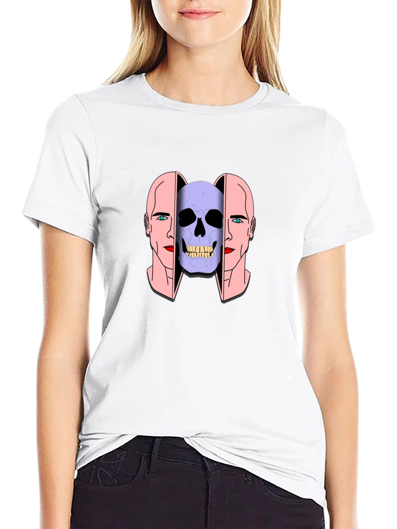 Skull Head Graphic Tee - Unisex Black T-Shirt