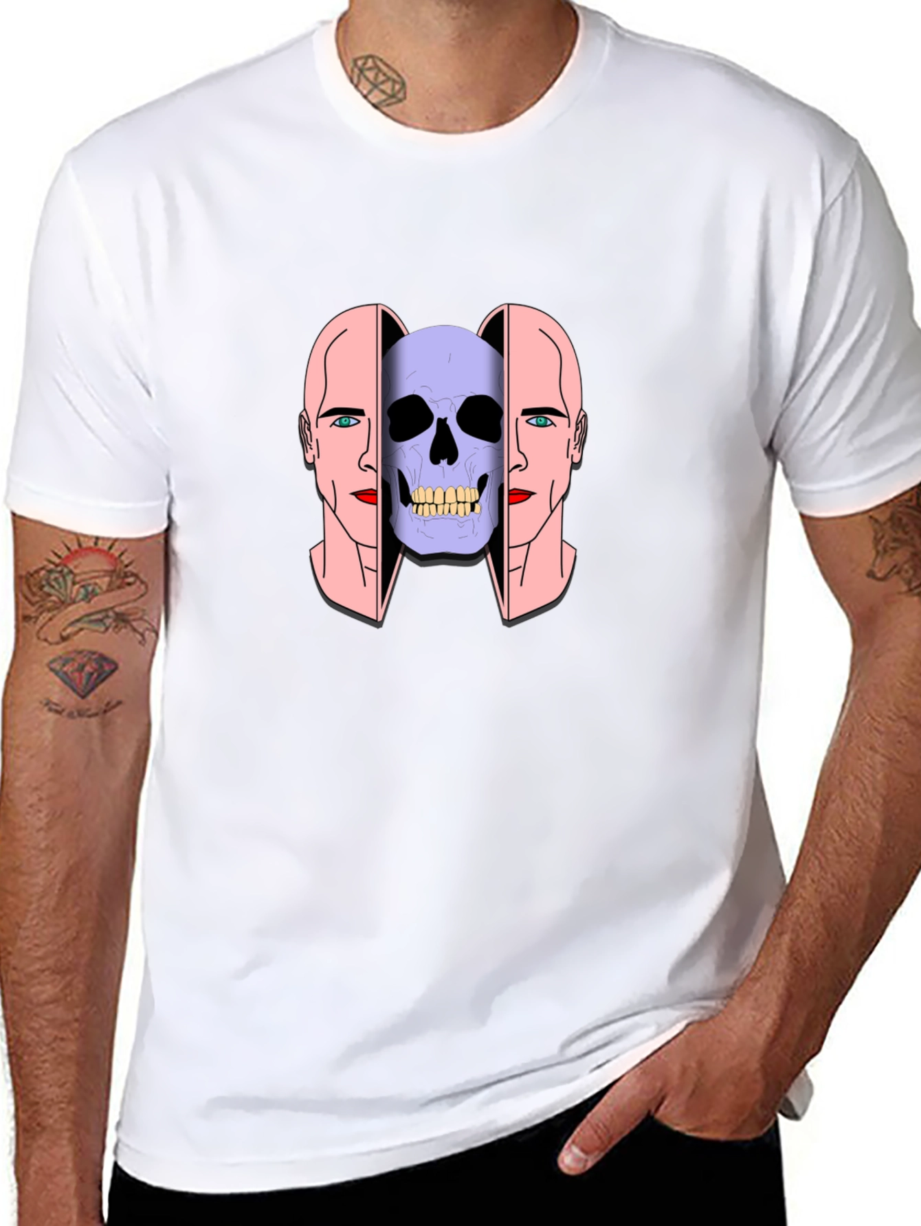 Skull Head Graphic Tee - Unisex Black T-Shirt
