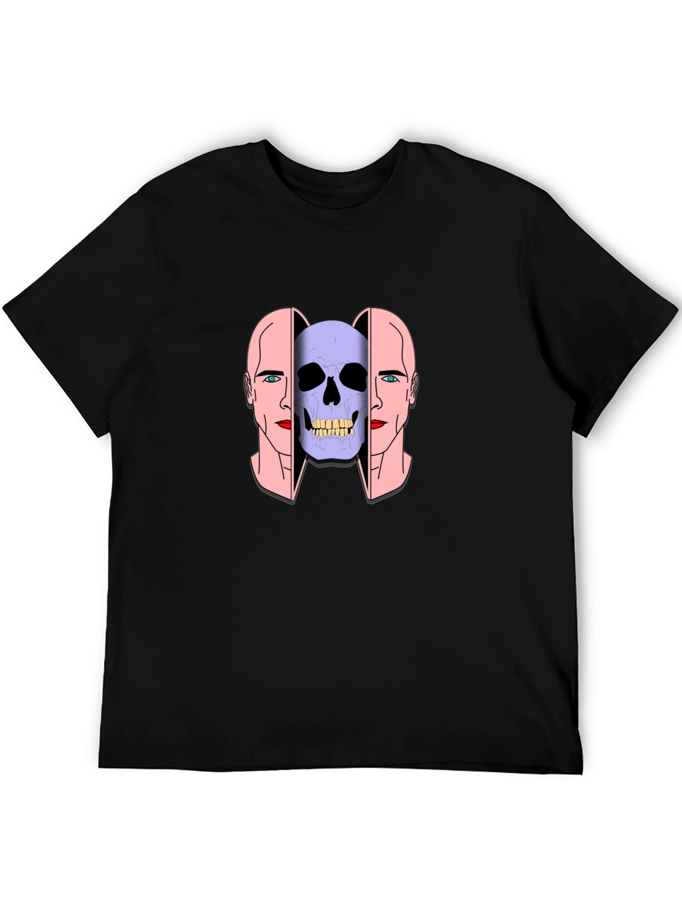 Skull Head Graphic Tee - Unisex Black T-Shirt