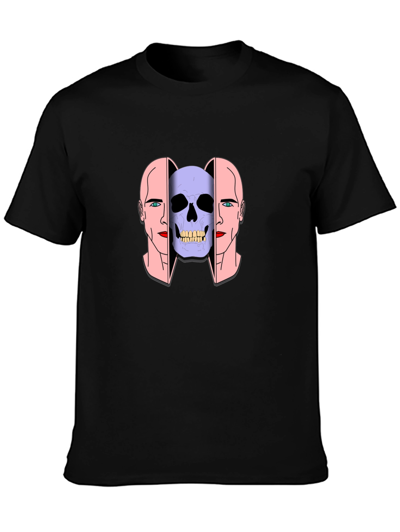 Skull Head Graphic Tee - Unisex Black T-Shirt
