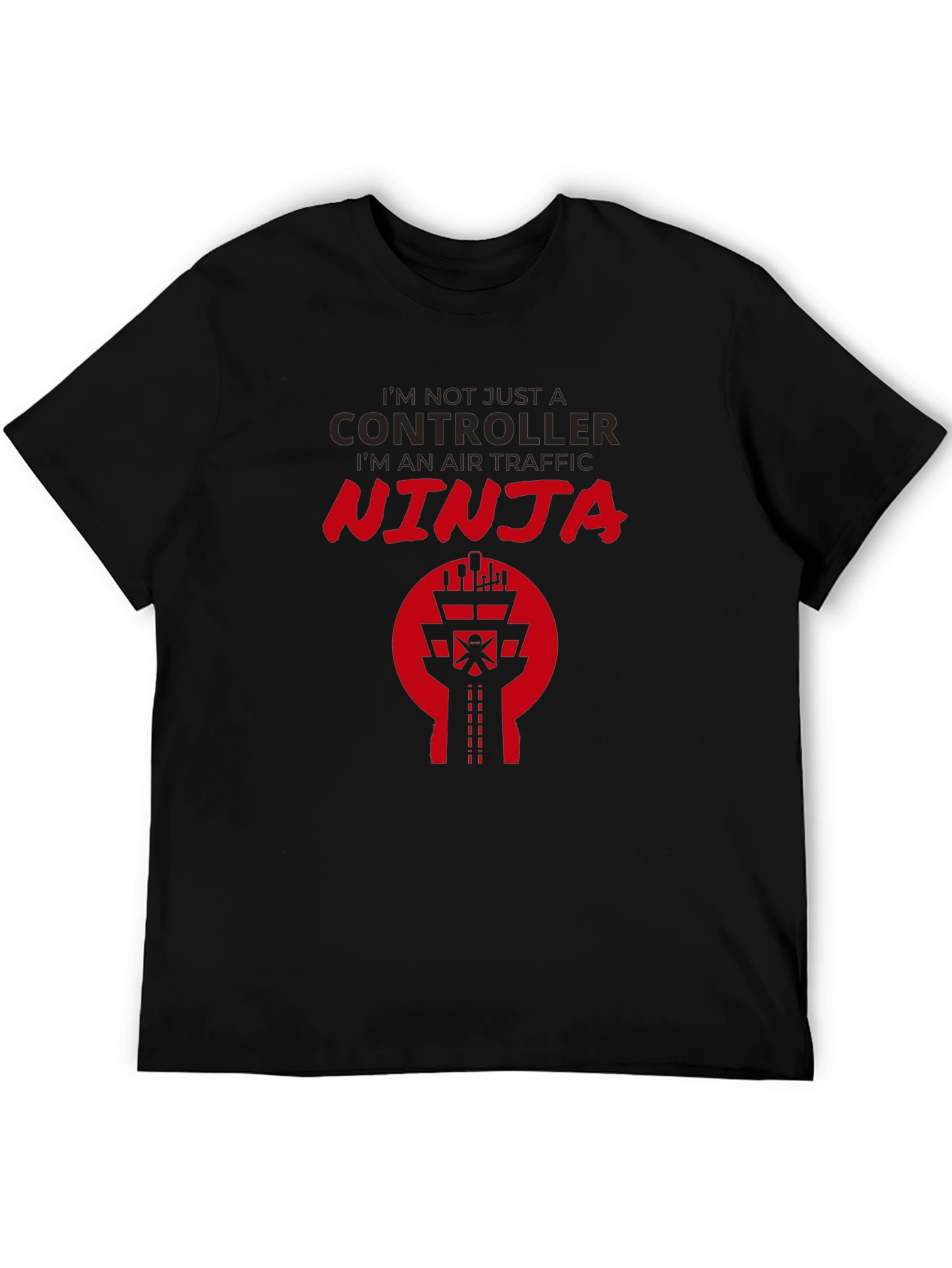 Air Traffic Controller Ninja Black T-Shirt