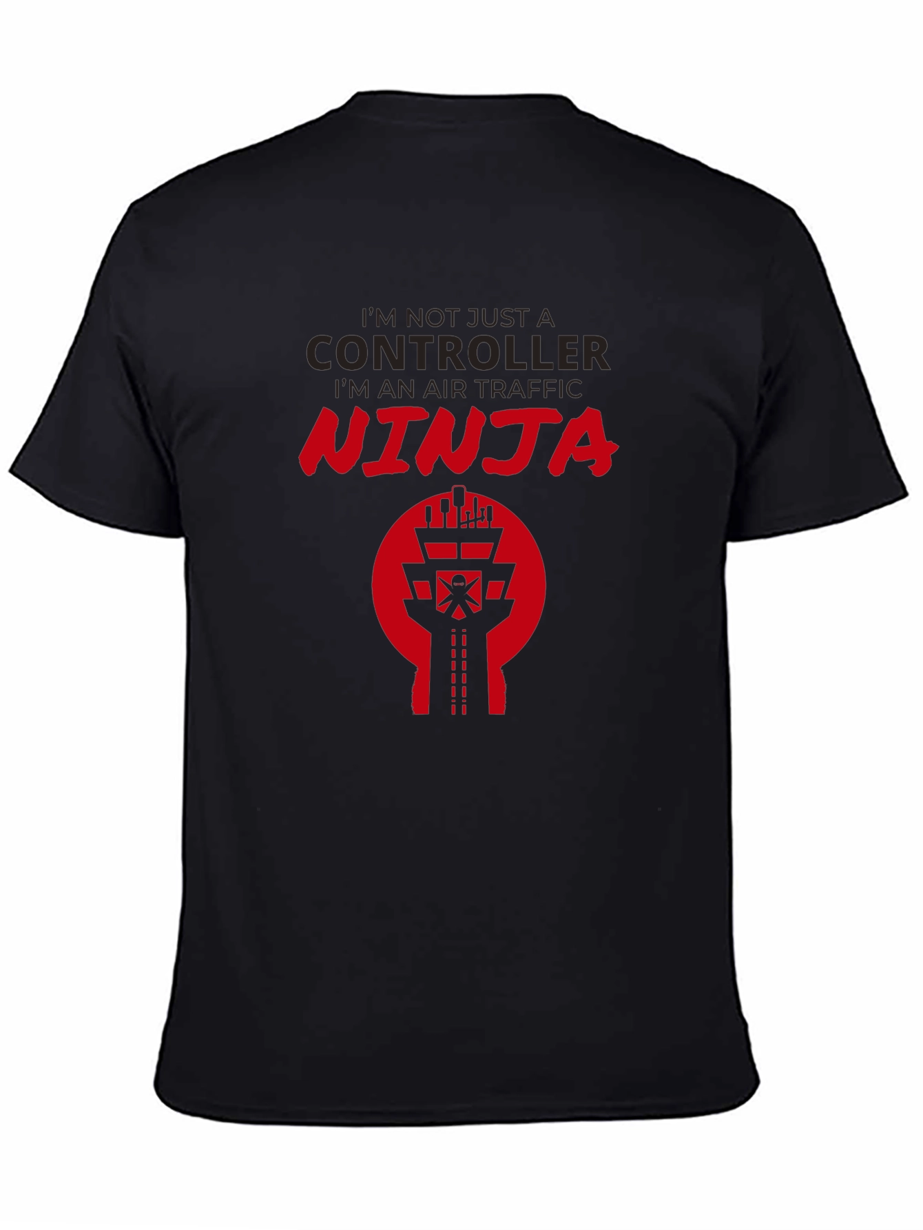 Air Traffic Controller Ninja Black T-Shirt