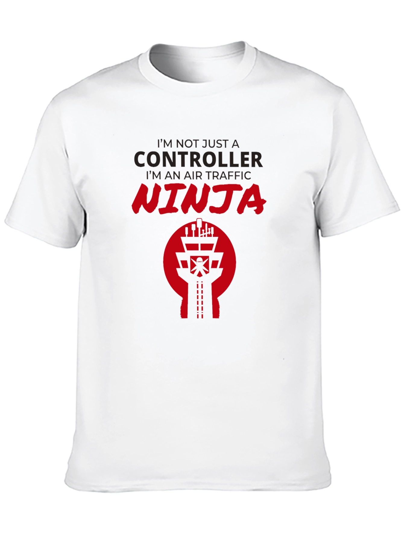 Air Traffic Controller Ninja Black T-Shirt