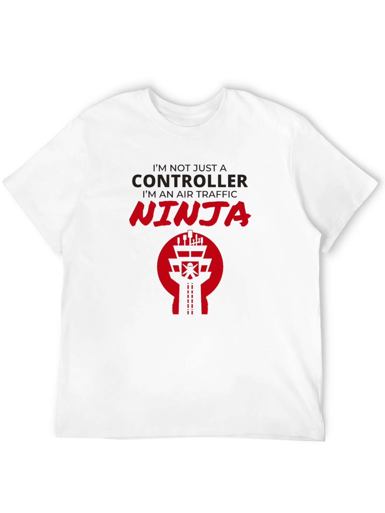 Air Traffic Controller Ninja Black T-Shirt