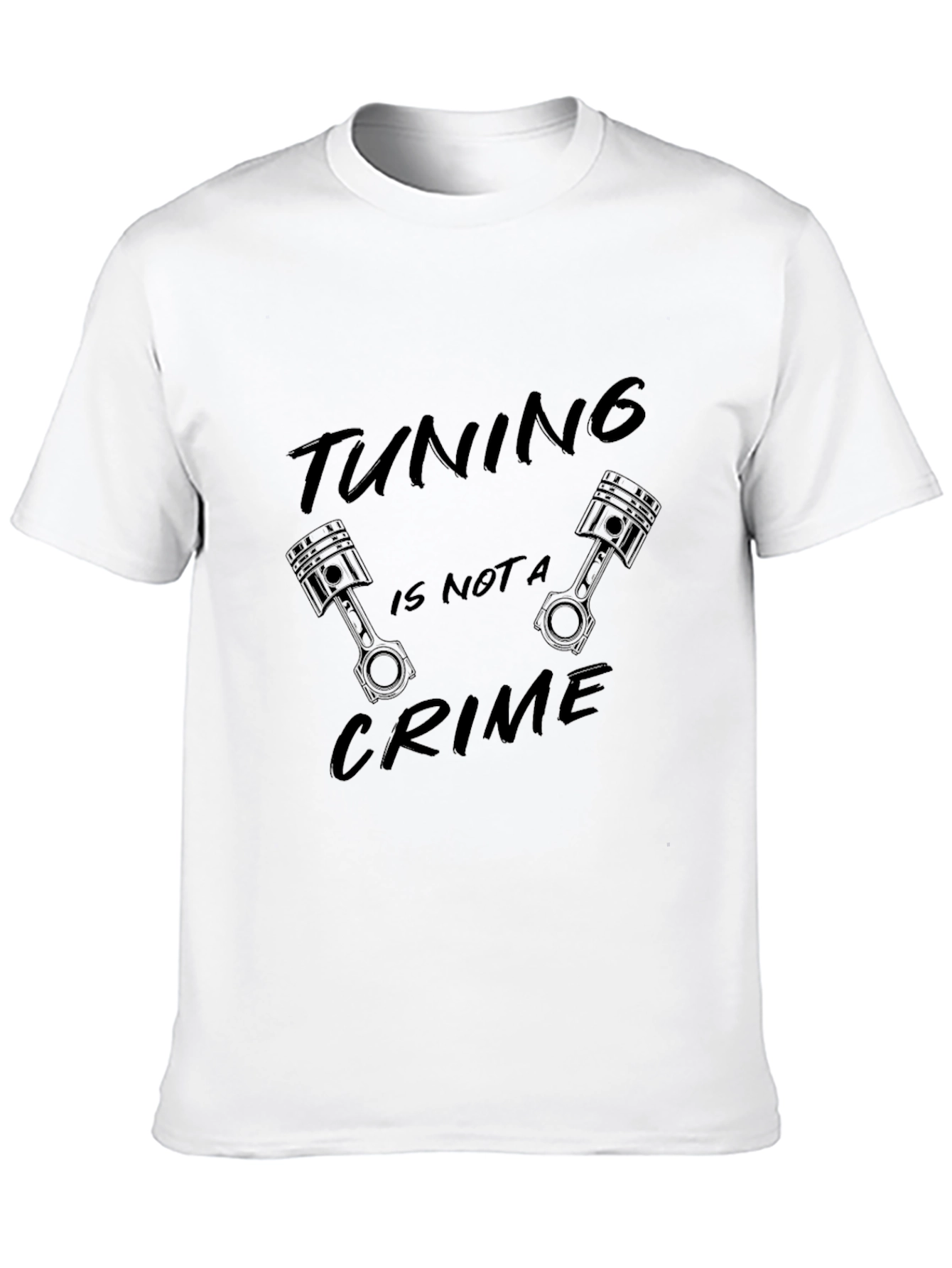 Tuning is Not a Crime Black Graphic T-Shirt