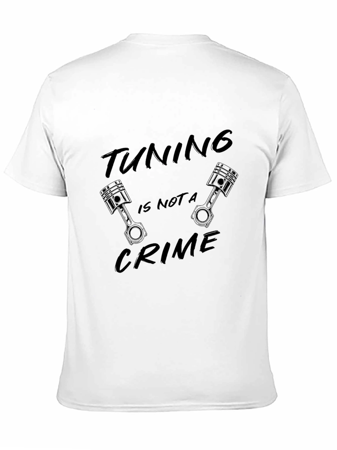 Tuning is Not a Crime Black Graphic T-Shirt